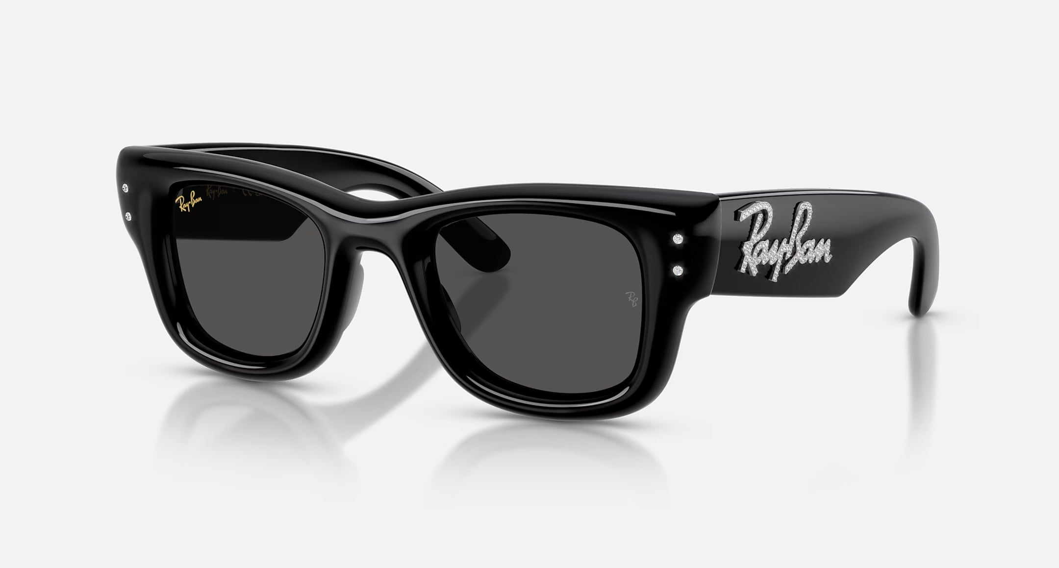Ray-Ban Wayfarer Puffer Crystal Edition Sunglasses Polished Black & Strass
