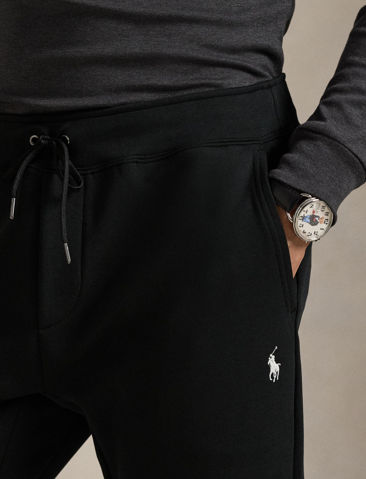 Men's Polo Ralph Lauren Double-Knit Jogger Pant Black 710888283001