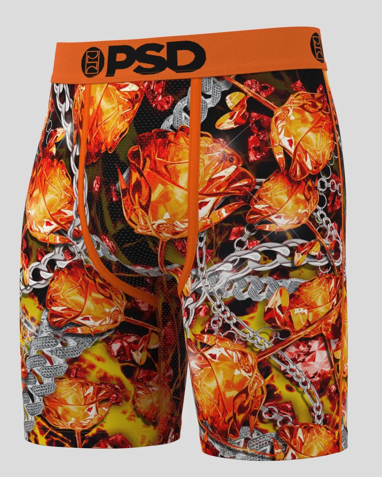 Men's PSD Boxer Briefs Burning Roses