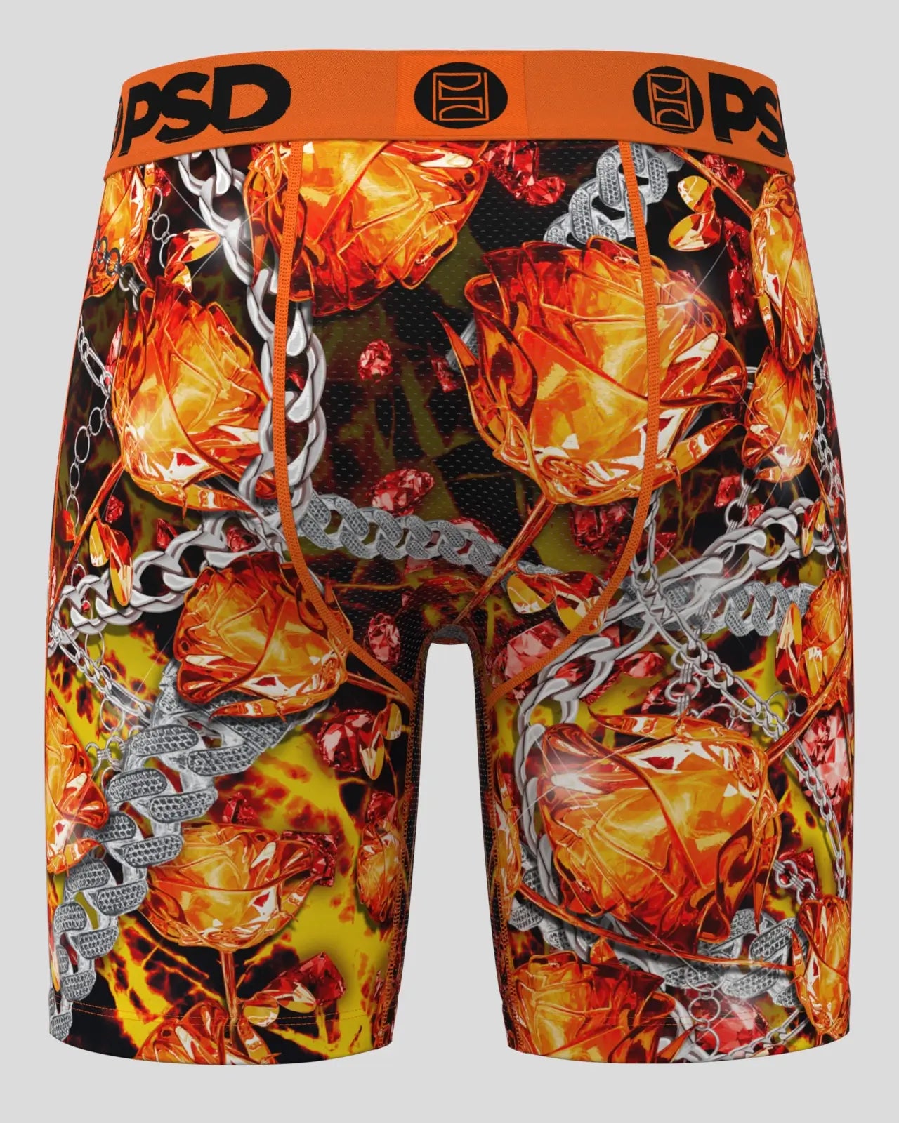 Men's PSD Boxer Briefs Burning Roses