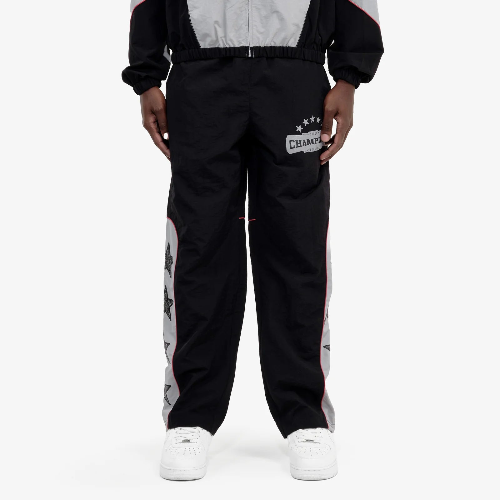 Men's Copper Rivet Champs Windbreaker Pants Black