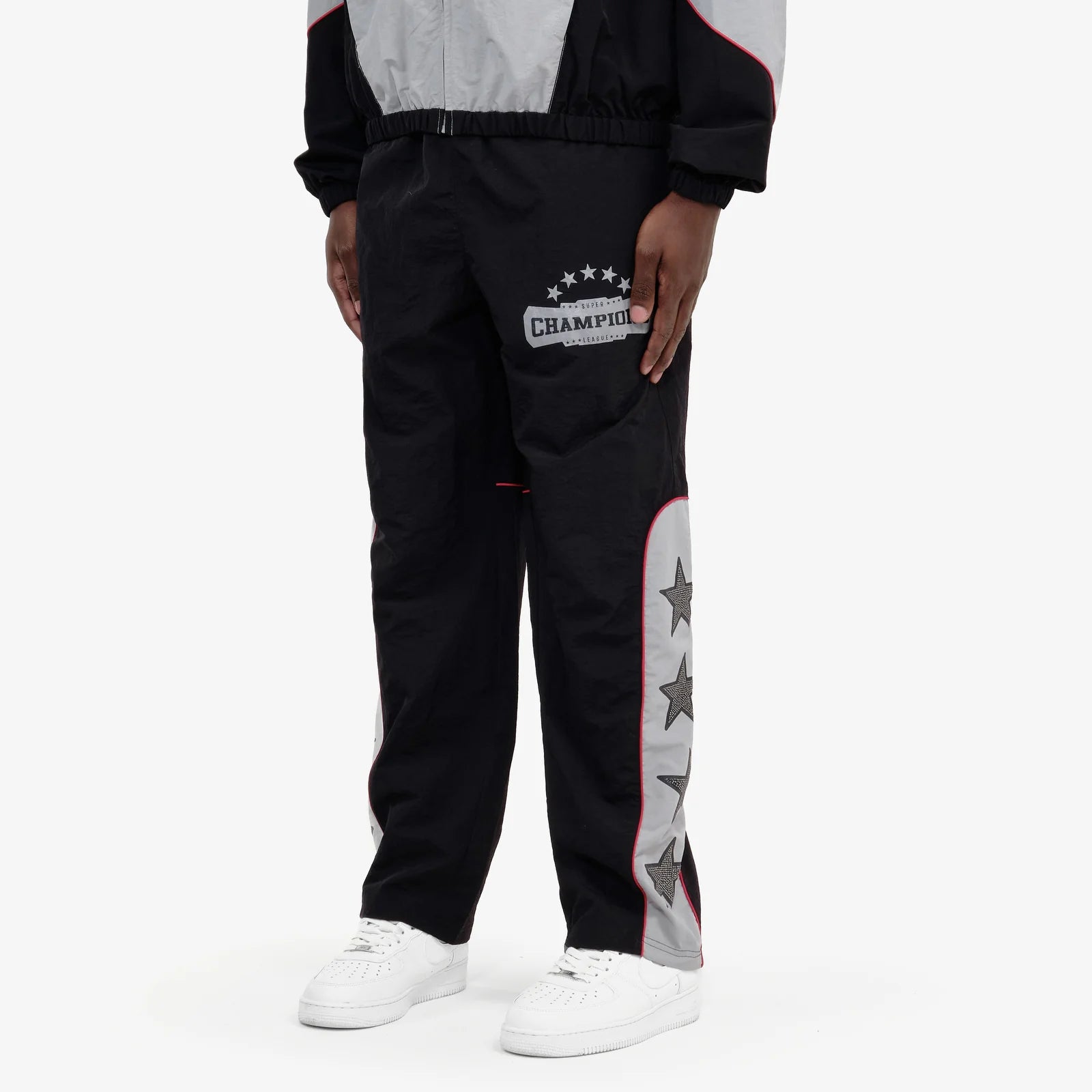 Men's Copper Rivet Champs Windbreaker Pants Black
