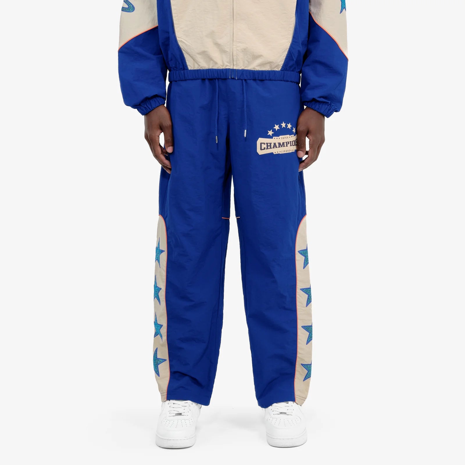 Men's Copper Rivet Champs Windbreaker Pants Royal Blue