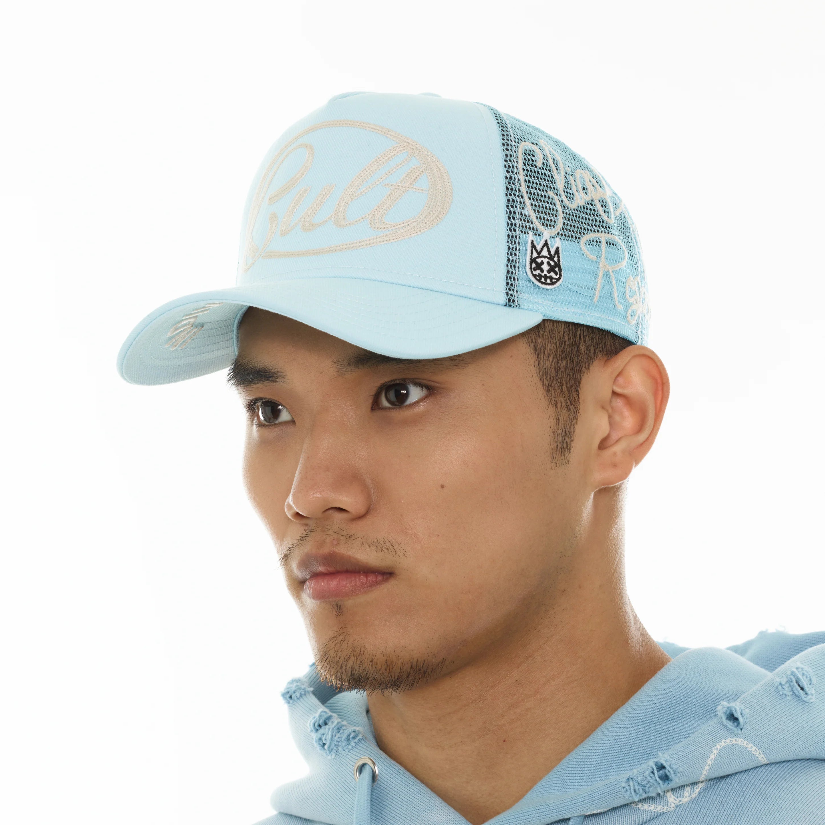 Cult of Individuality Community Trucker Hat Blue Glow