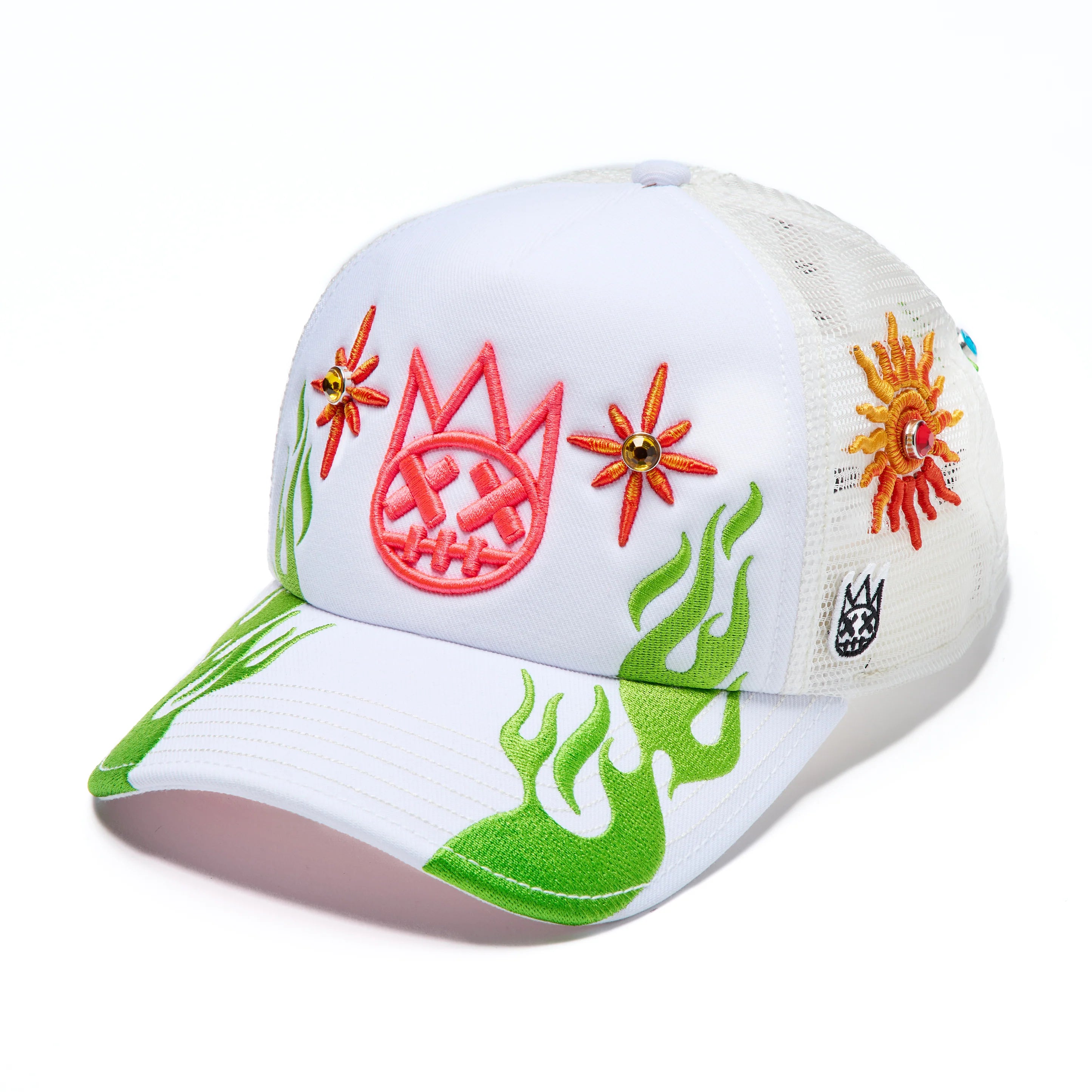 Cult of Individuality Sunny Daze Spider Trucker Hat Winter White