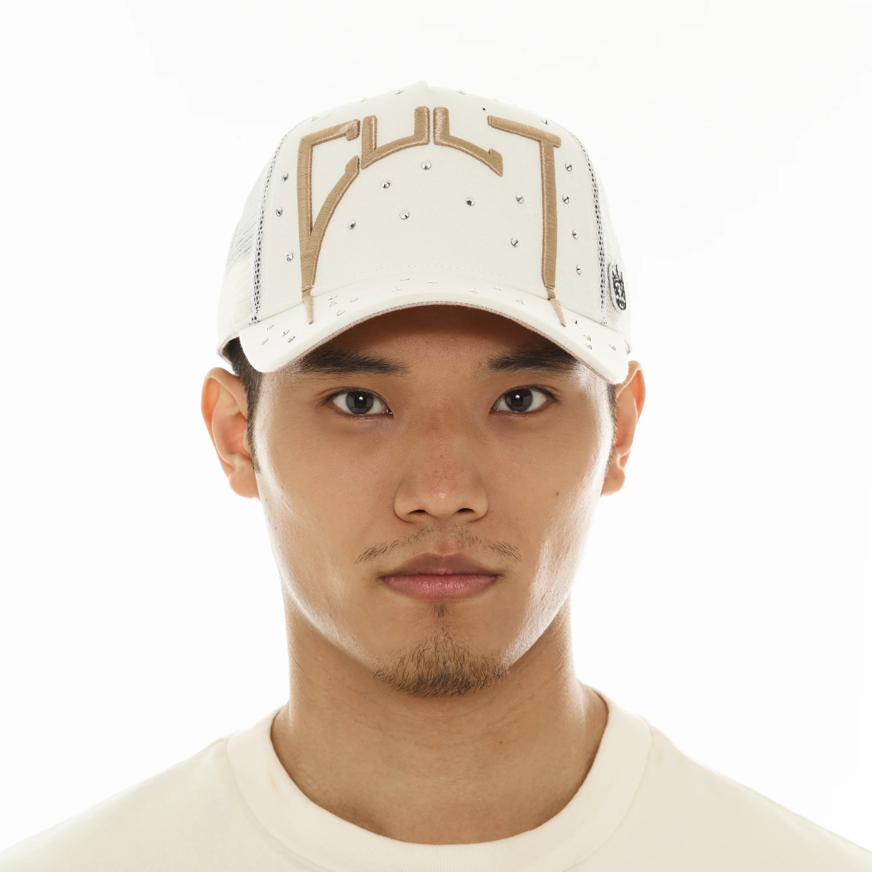 Cult of Individuality Arch Logo Trucker Hat Winter White