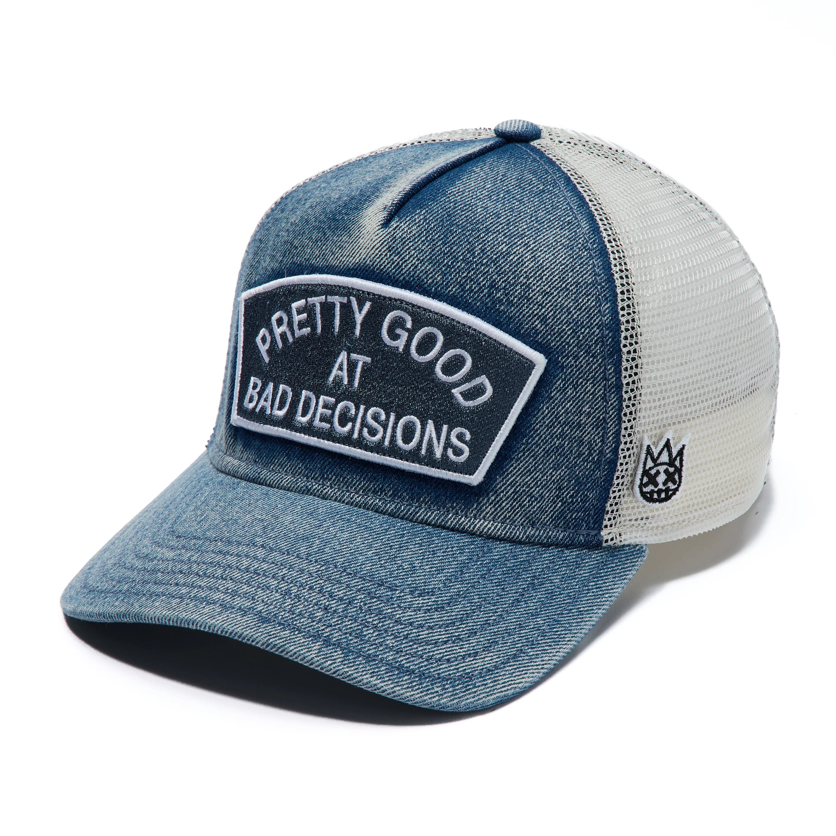 Cult of Individuality Pretty Good At Bad Decisions Trucker Hat Denim