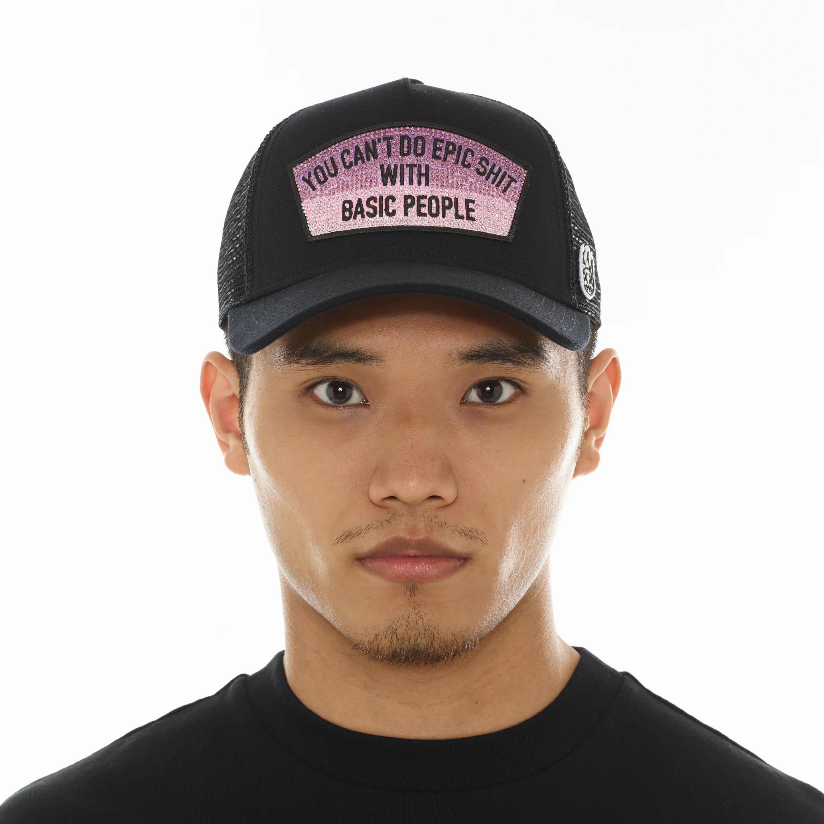 Cult of Individuality Epic Shit Crystals Trucker Hat Black