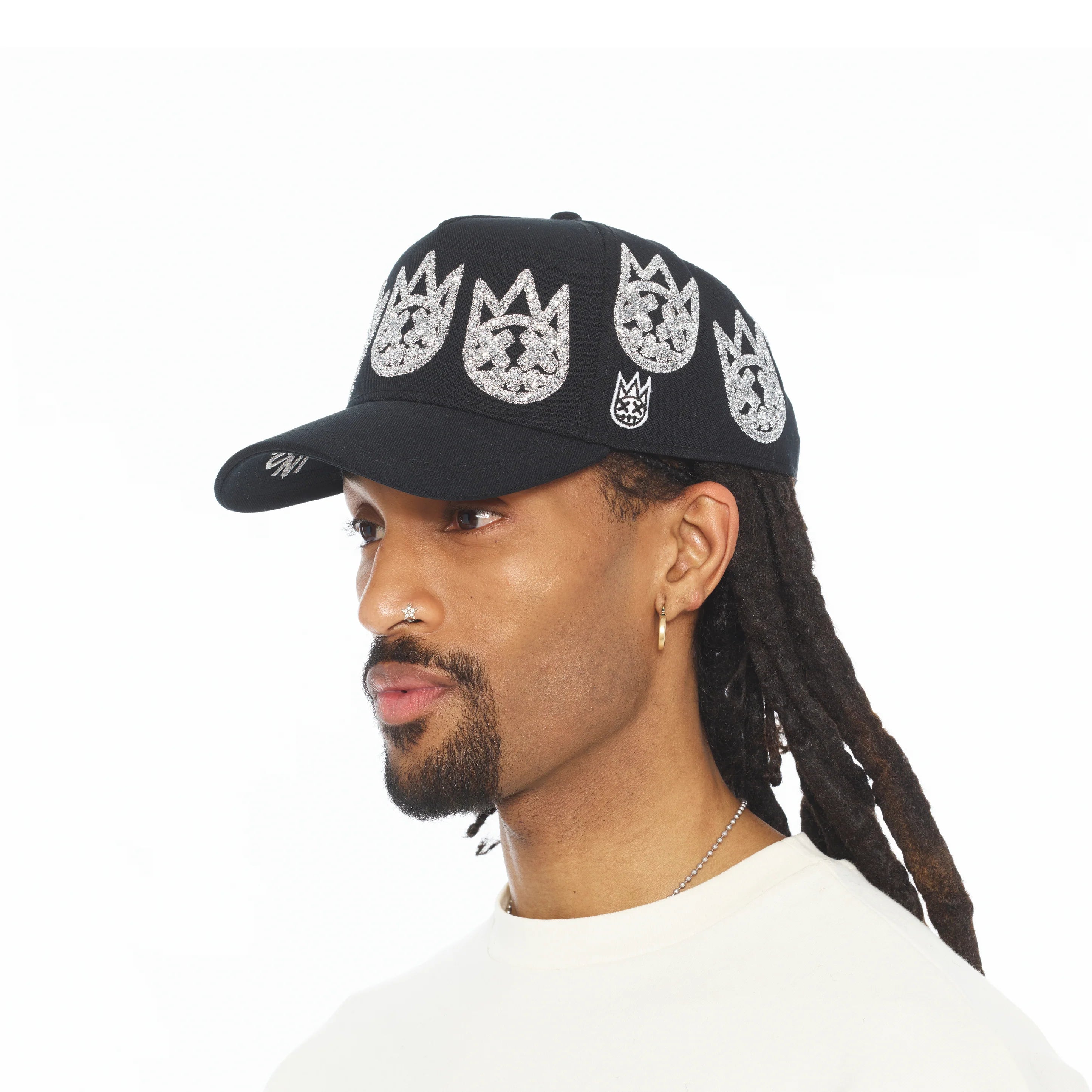 Cult of Individuality X El Alfa Multi Crystal Logo A Frame Hat Black/Silver