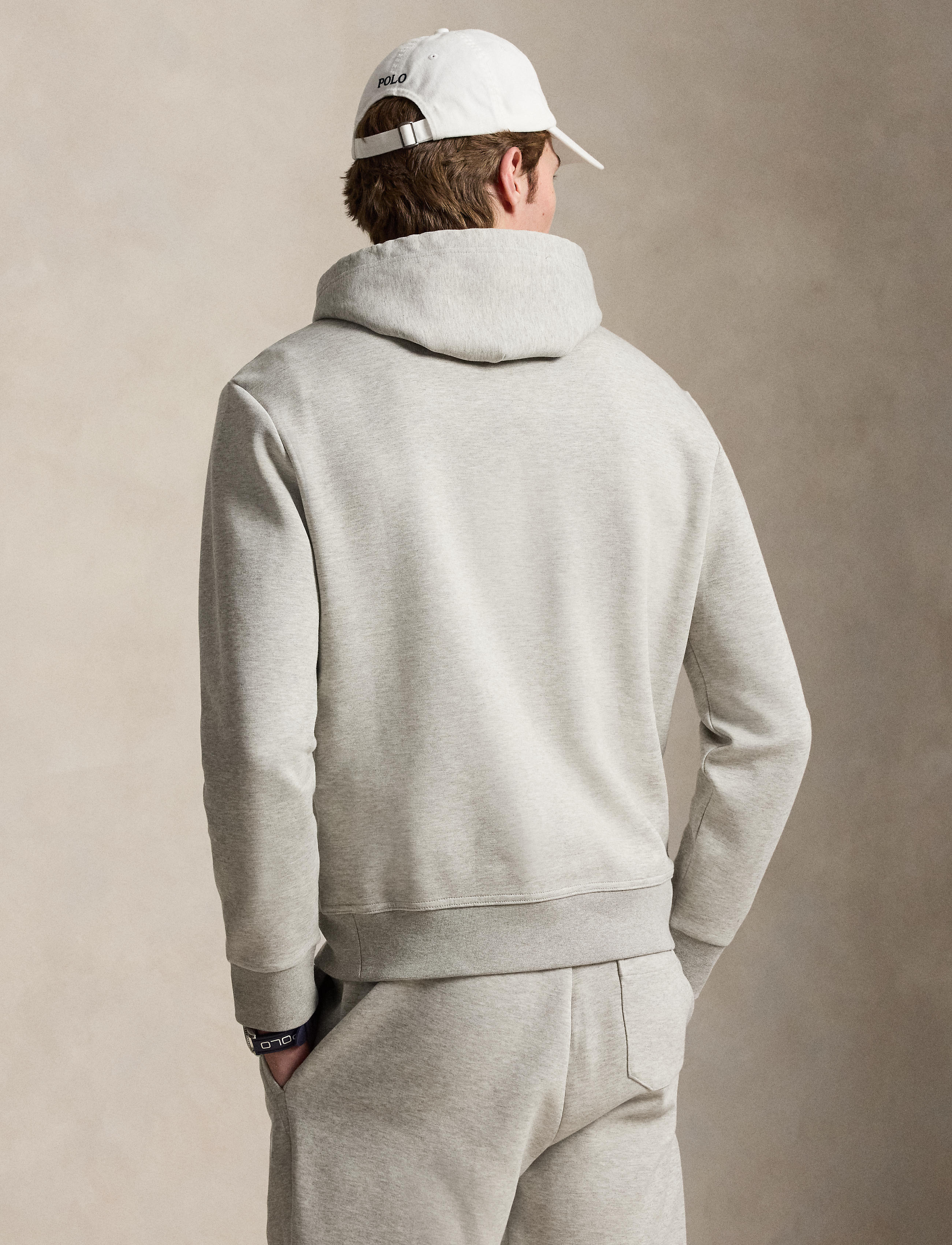 Men's Polo Ralph Lauren Double Knit Tech Hoodie Dark Sport Heather