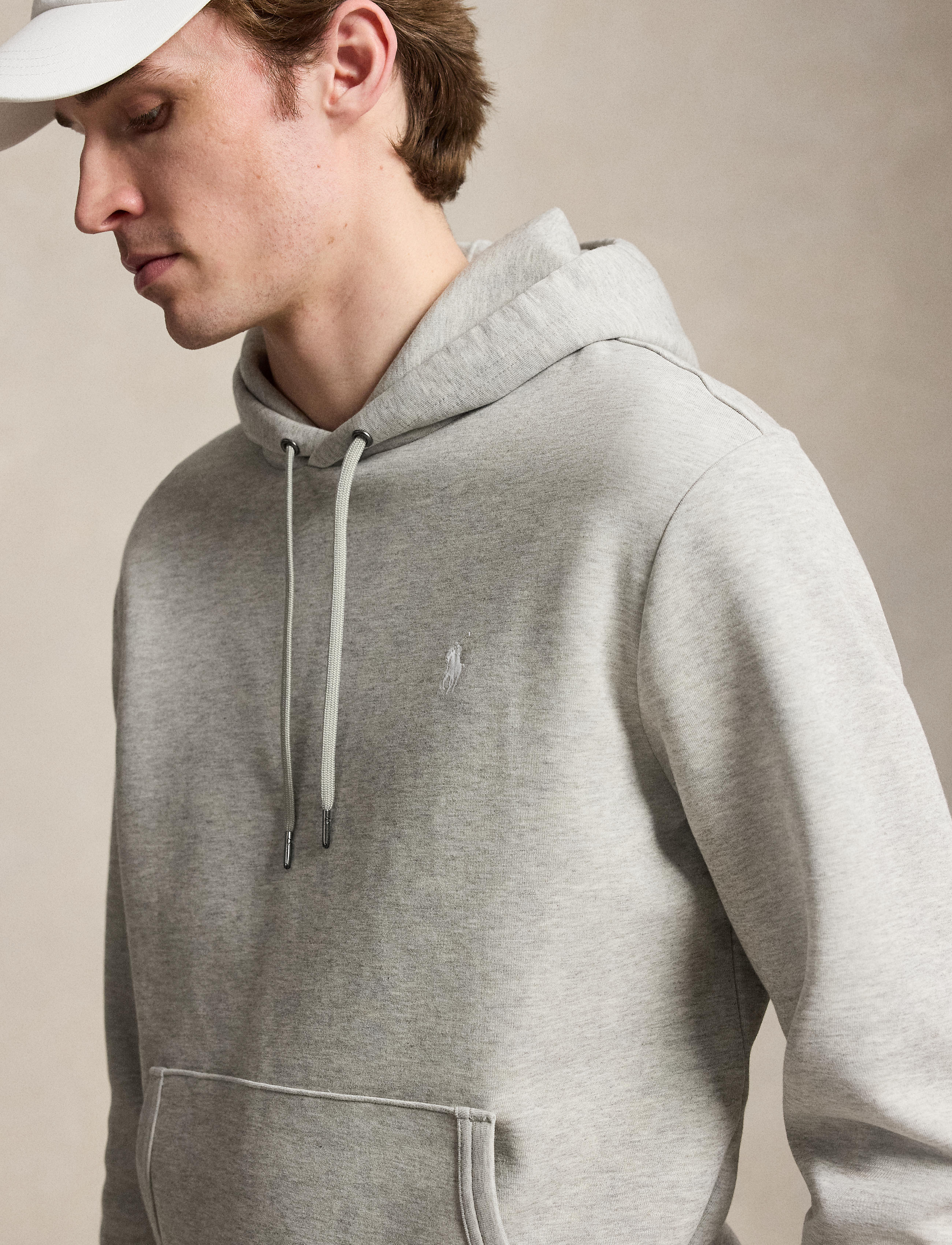 Men's Polo Ralph Lauren Double Knit Tech Hoodie Dark Sport Heather