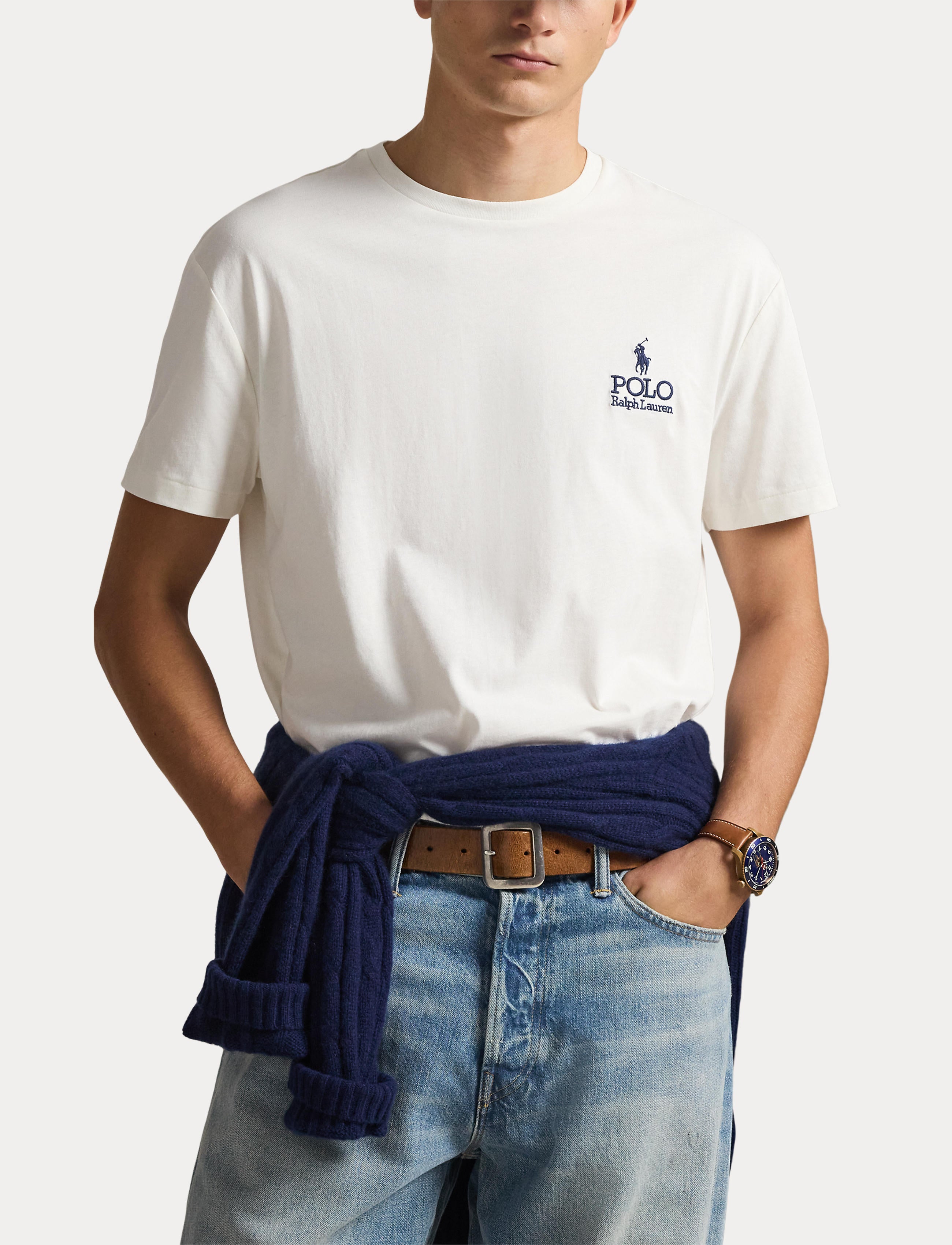 Men's Polo Ralph Lauren Classic Fit Logo Jersey T-Shirt White