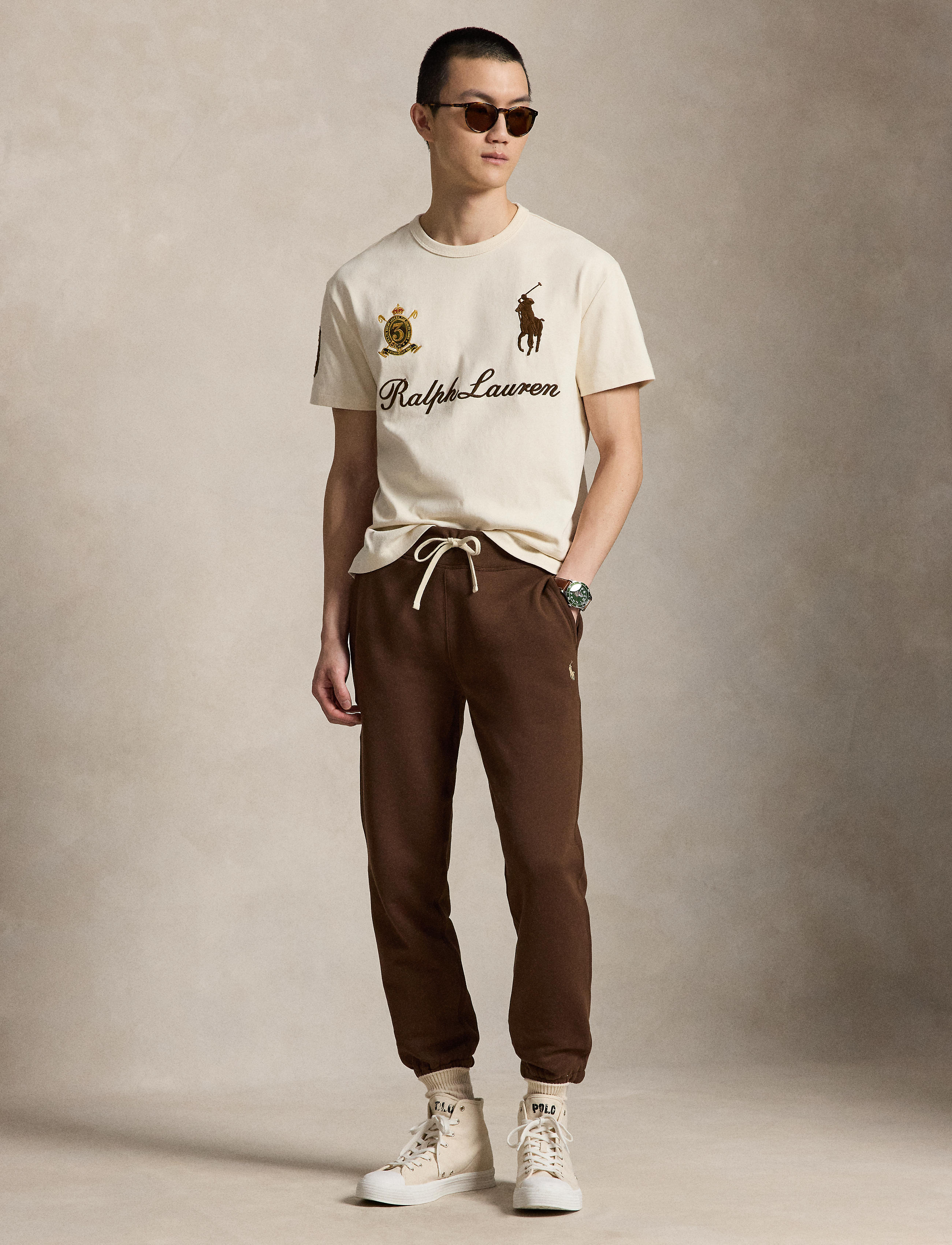 Men's Polo Ralph Lauren Team T-Shirt Guide Cream