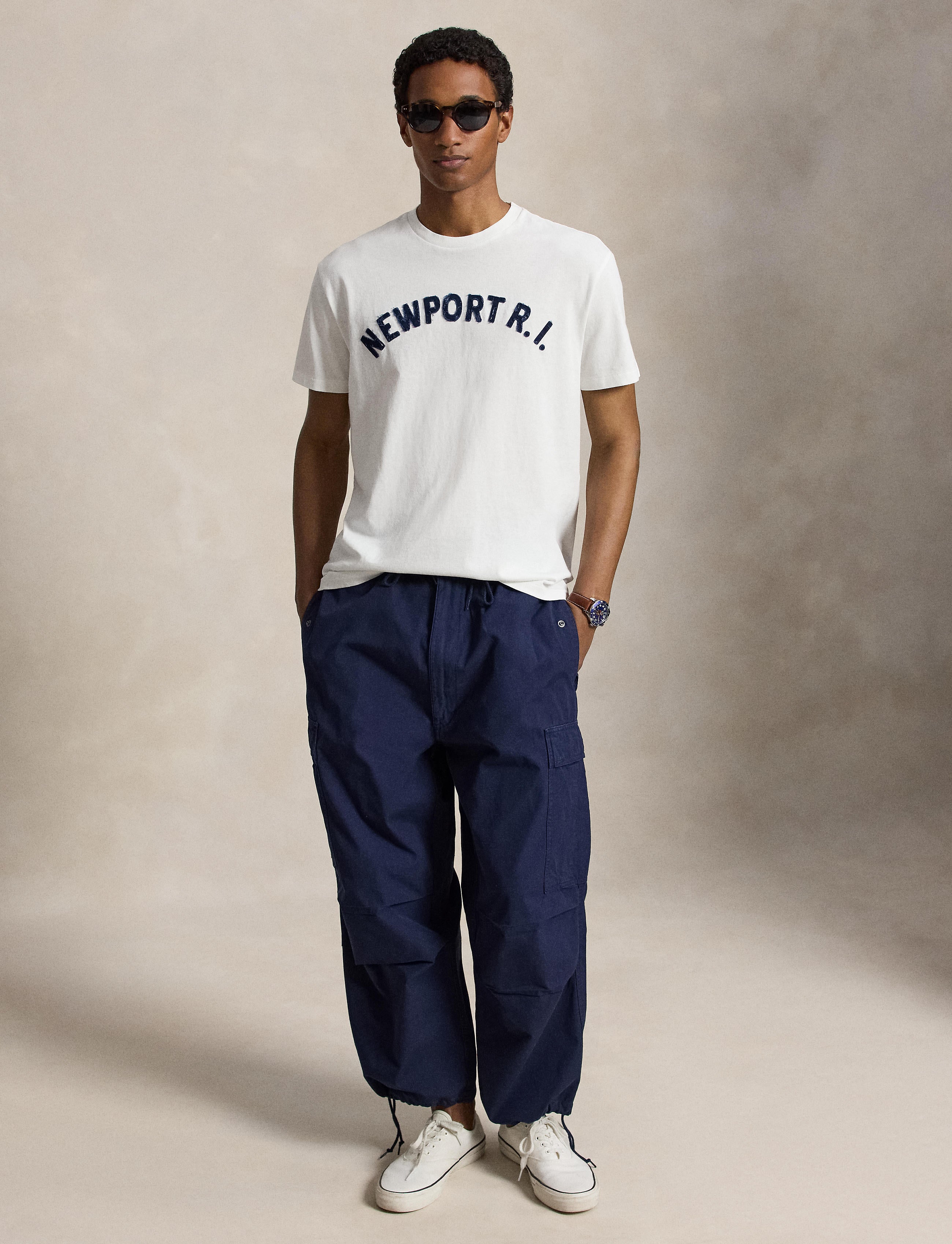 Men's Polo Ralph Lauren Classic Fit Jersey Graphic T-Shirt White