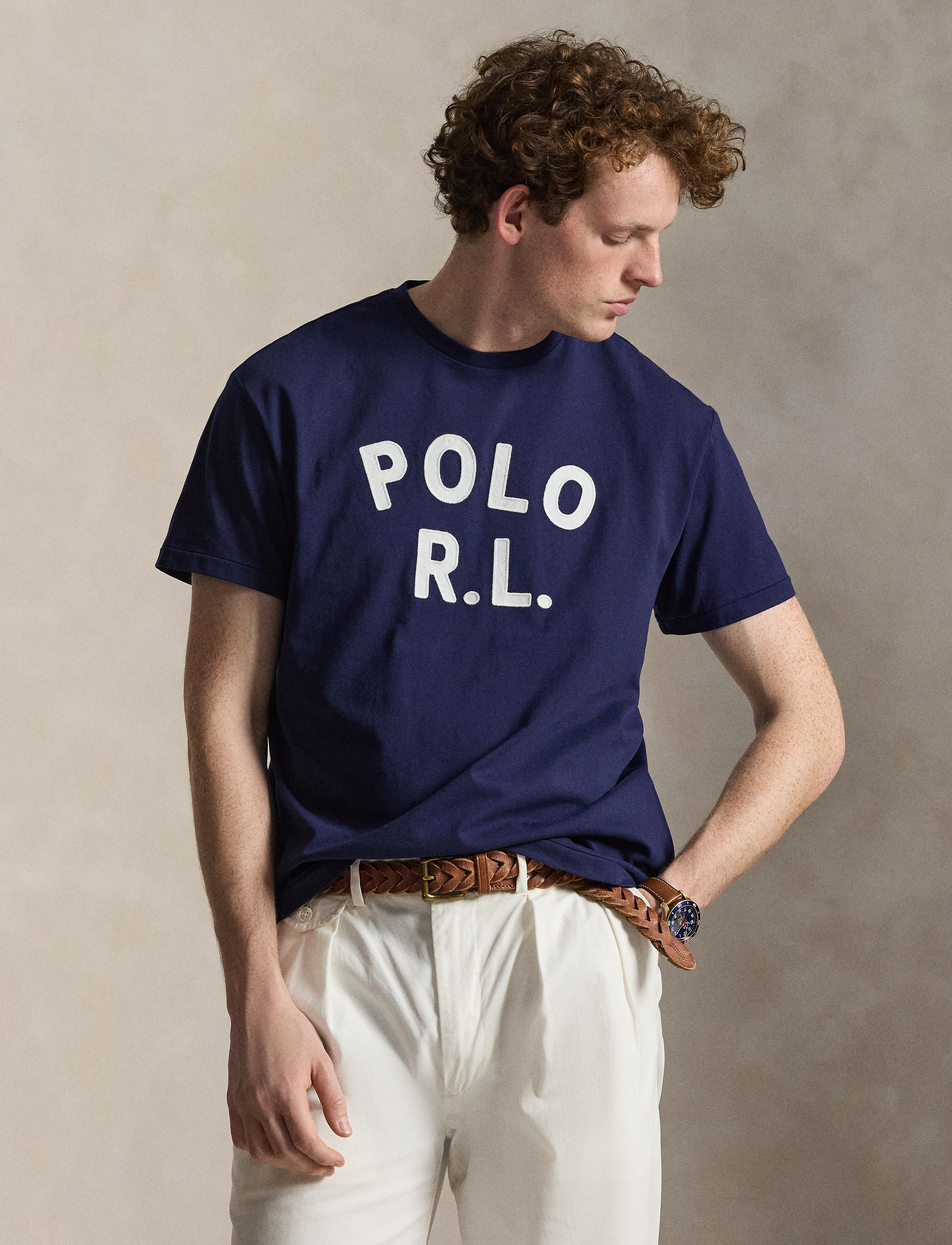 Men's Polo Ralph Lauren Classic Fit Logo Jersey T-Shirt Newport Navy