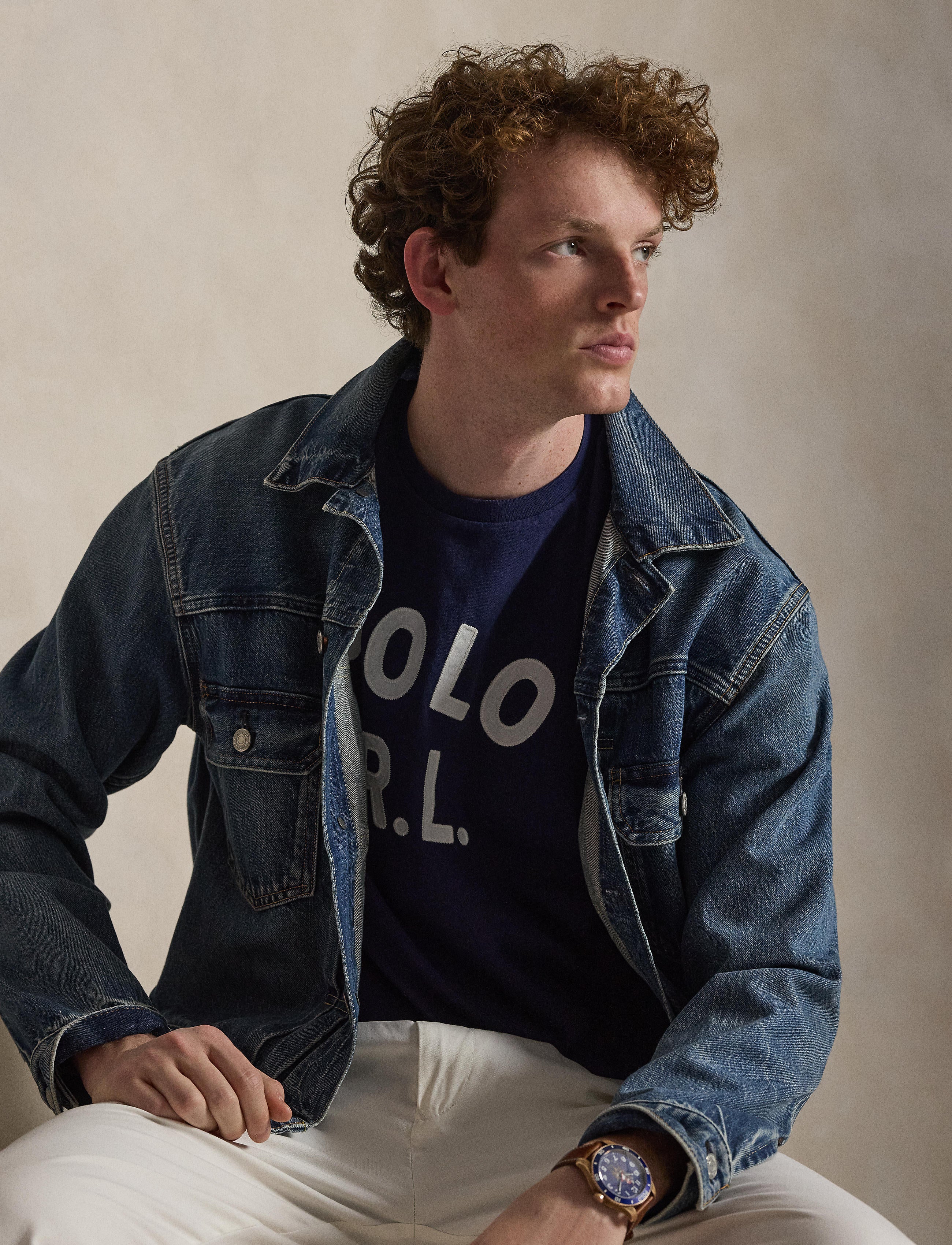 Men's Polo Ralph Lauren Classic Fit Logo Jersey T-Shirt Newport Navy