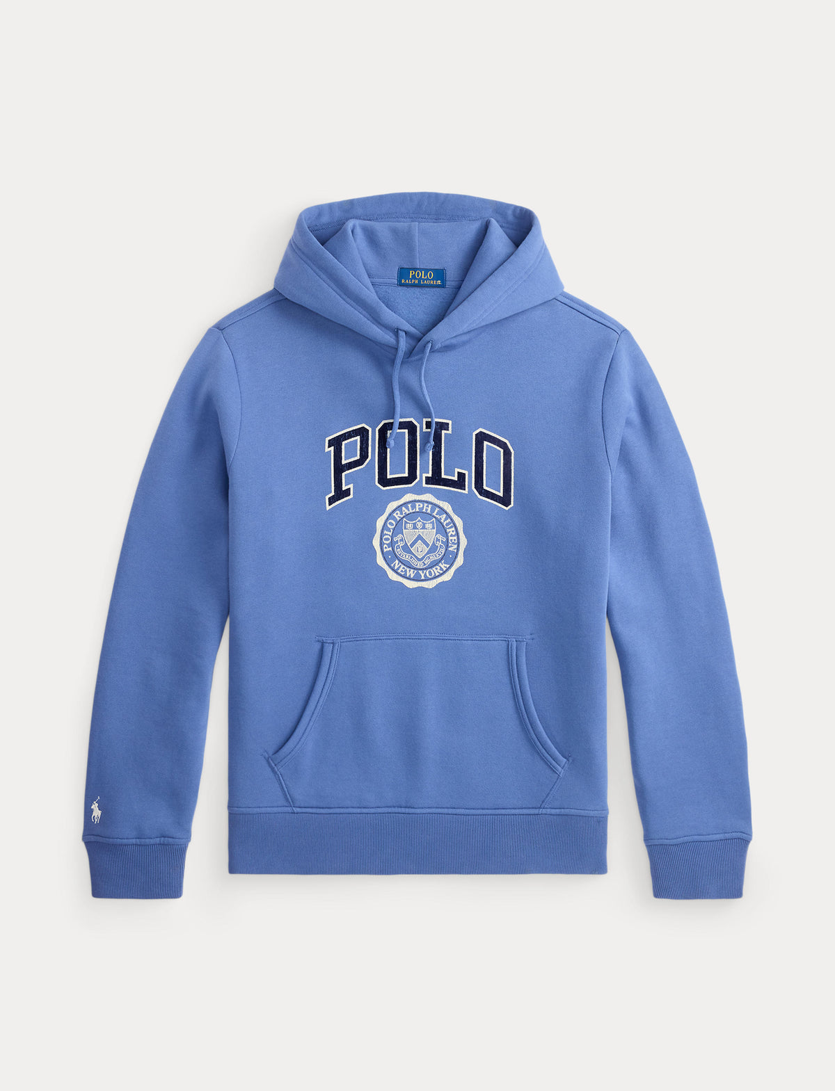 Men's Polo Ralph Lauren Logo Fleece Hoodie Bastille Blue