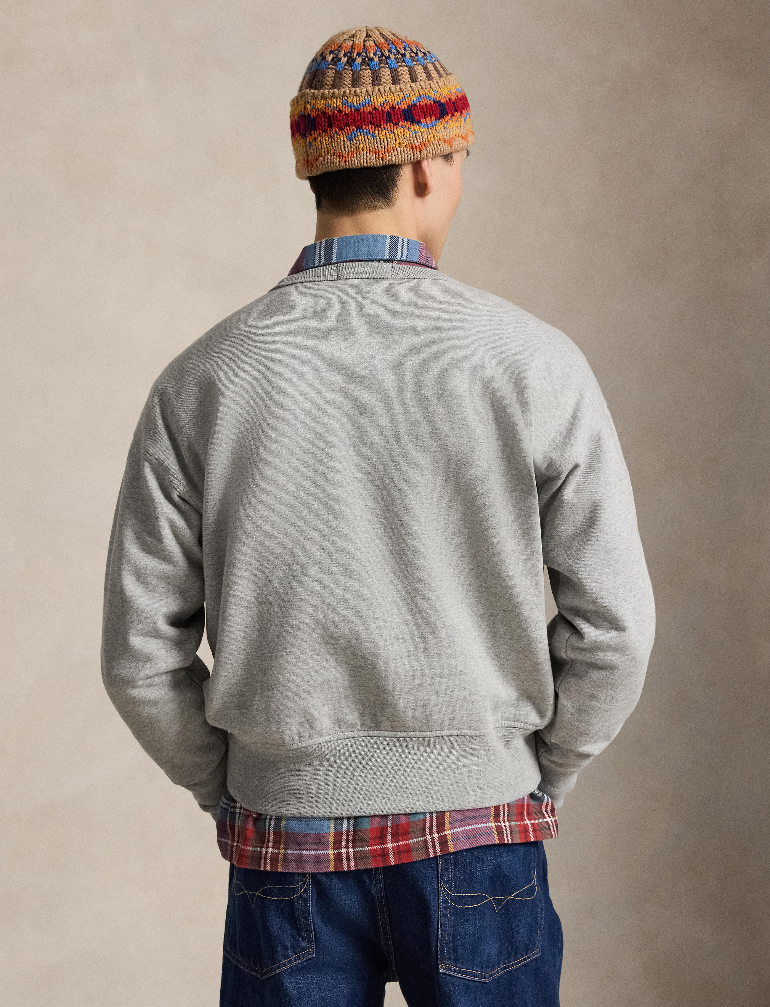 Men's Polo Ralph Lauren Bear Fleece Sweatshirt Heather Grey
