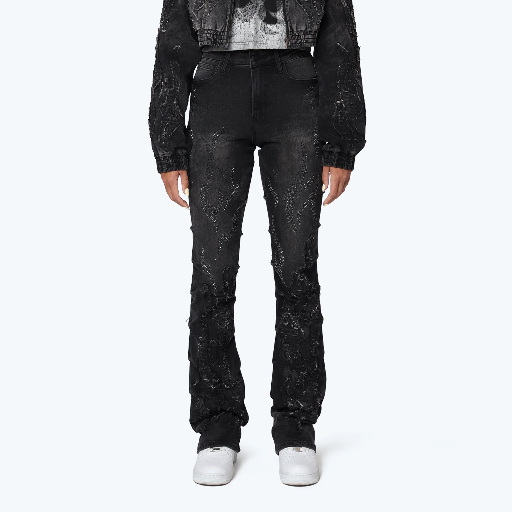 Women's Smoke Rise High Rise Stacked Side Pinched Jeans Derby Black