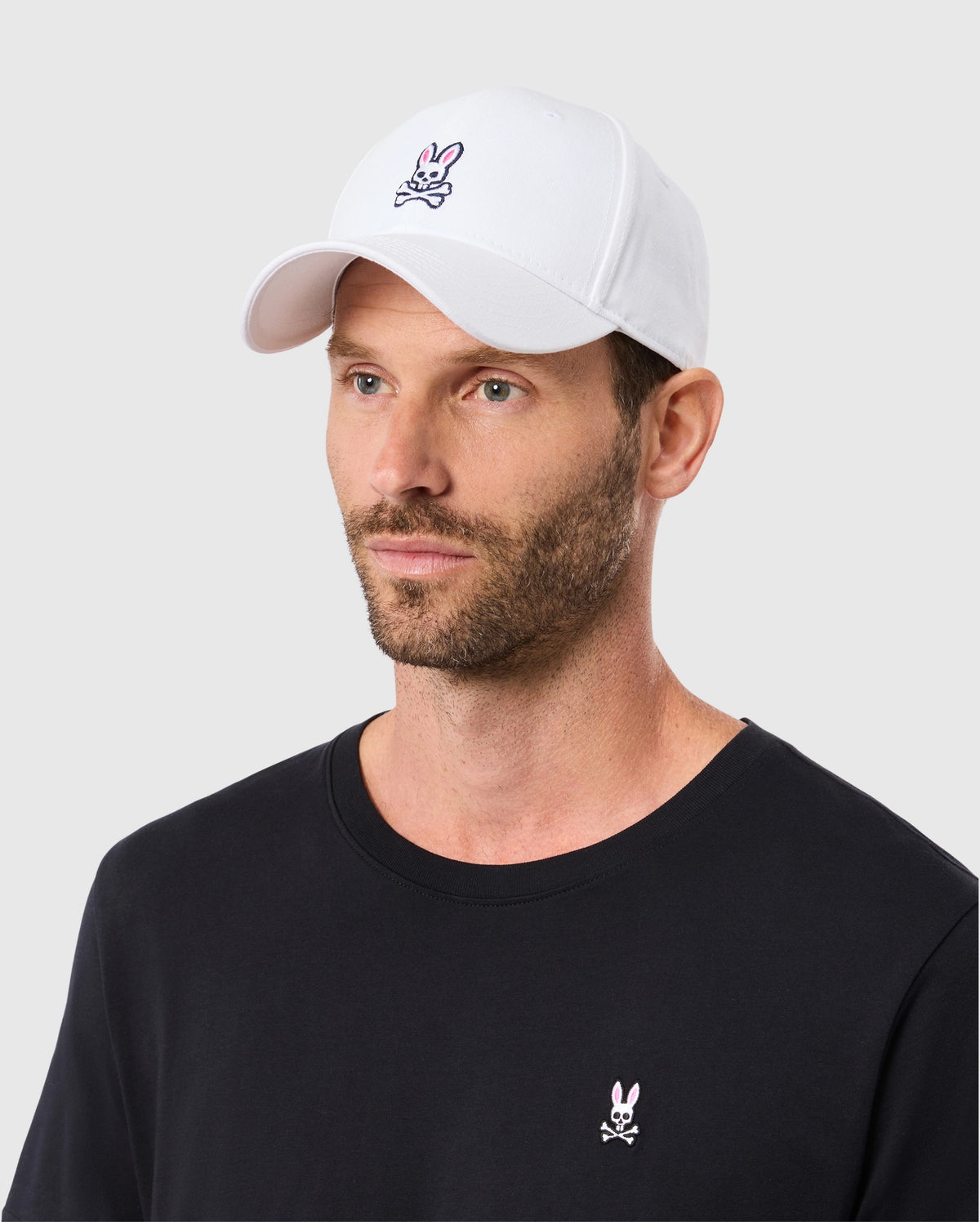 Men's Psycho Bunny Classic Baseball Cap White