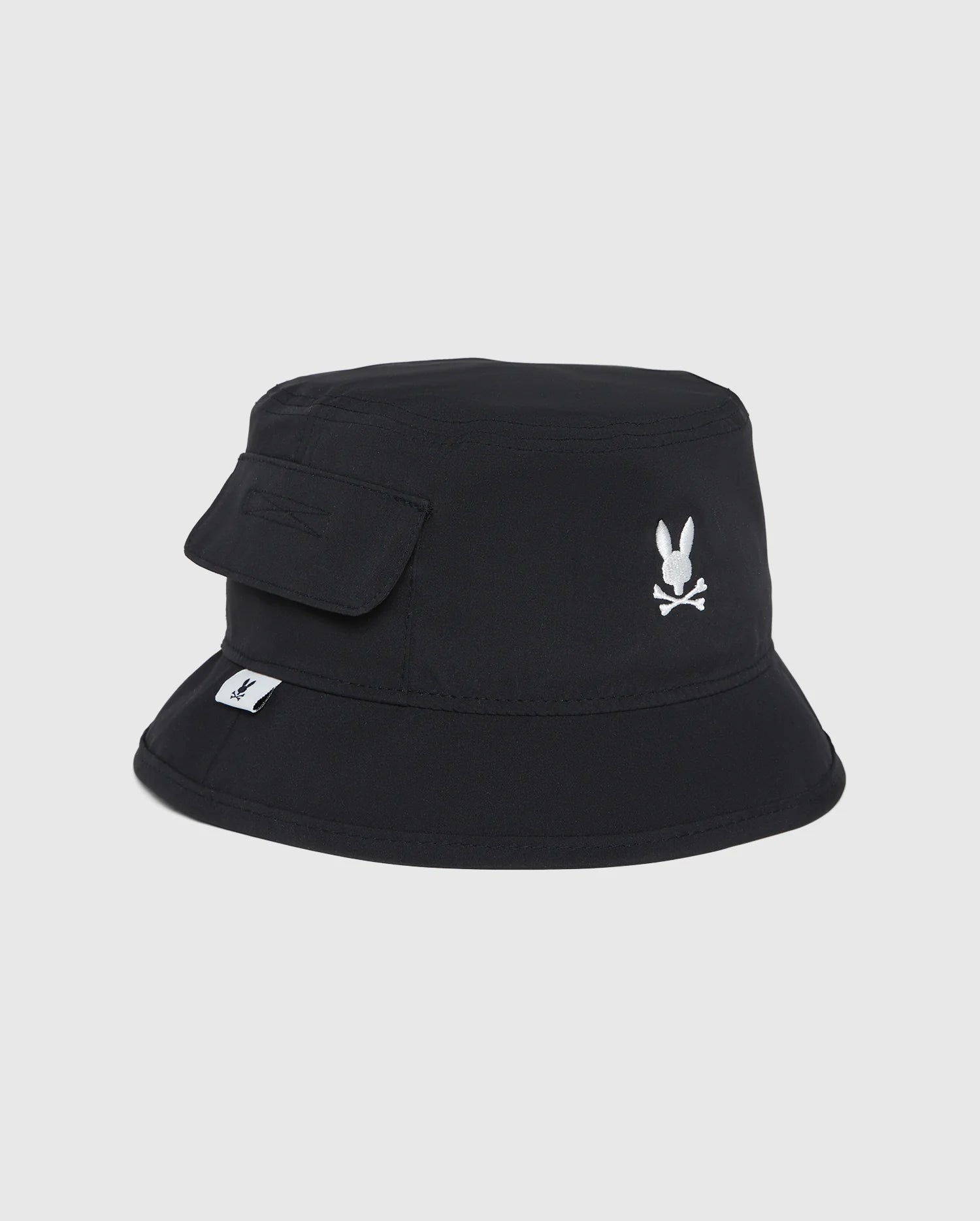 Men's Psycho Bunny Manvel Embroidery Bucket Hat Black