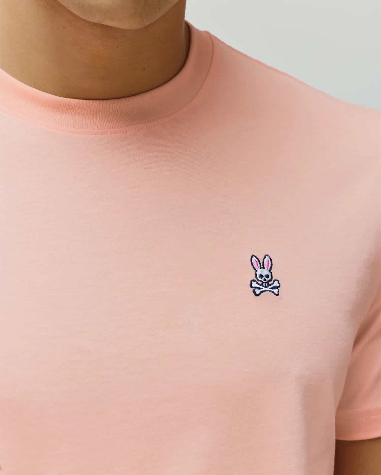 Men's Psycho Bunny Classic Crew Neck Tee Peach Melba
