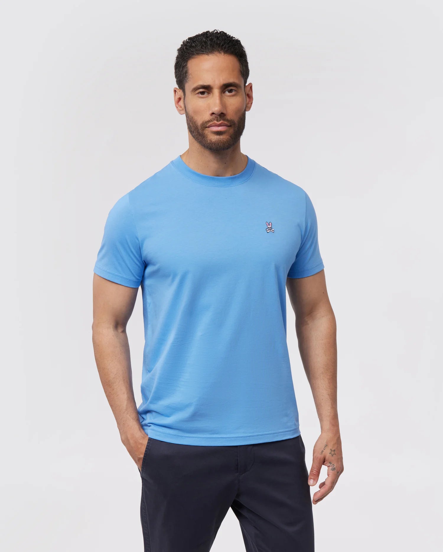 Men's Psycho Bunny Classic Crew Neck Tee Mountain Sky