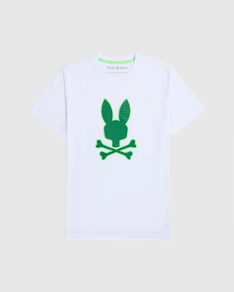 Men's Psycho Bunny Harvey Embroidered Graphic Tee White