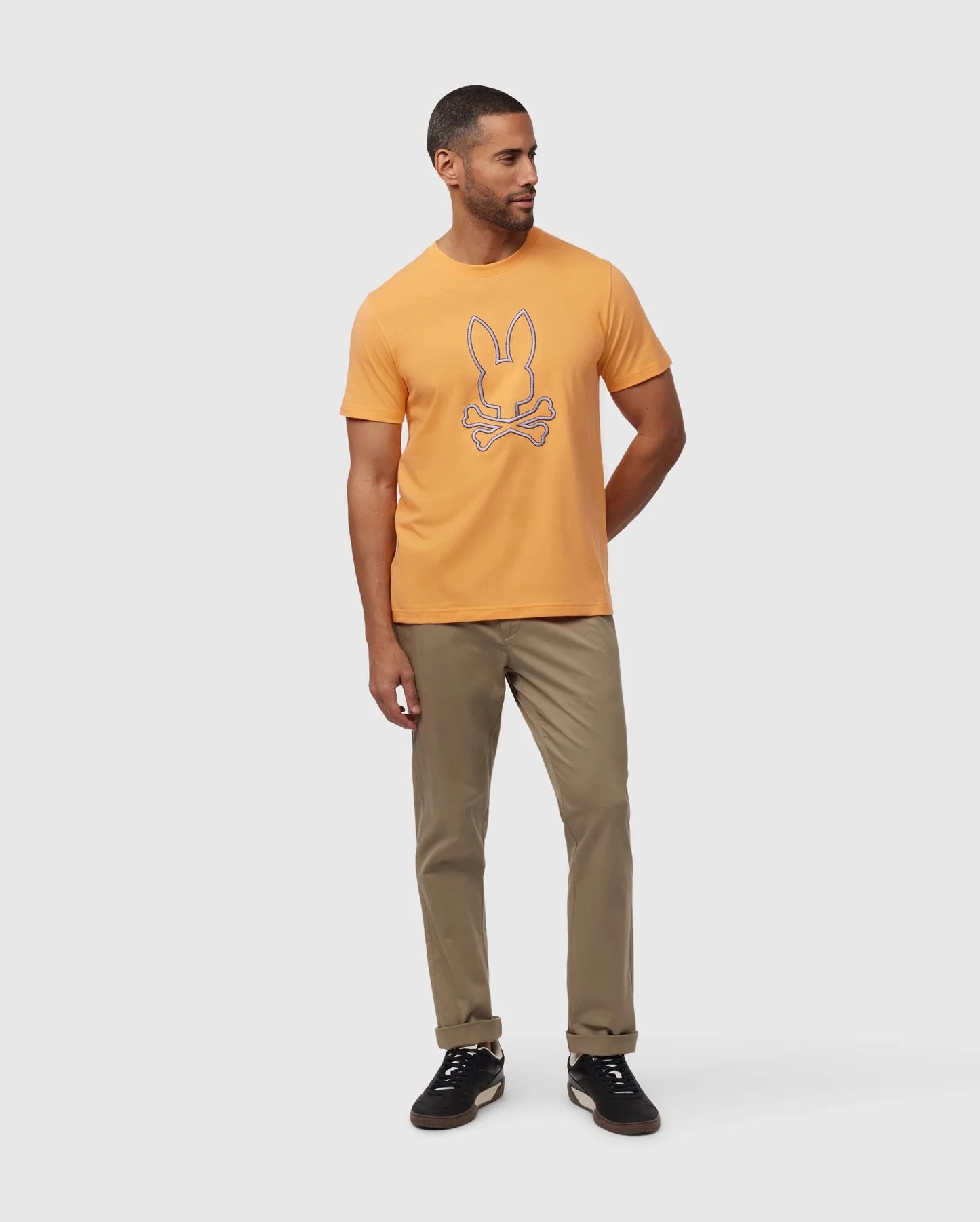 Men's Psycho Bunny Floyd Graphic Tee Mock Orange