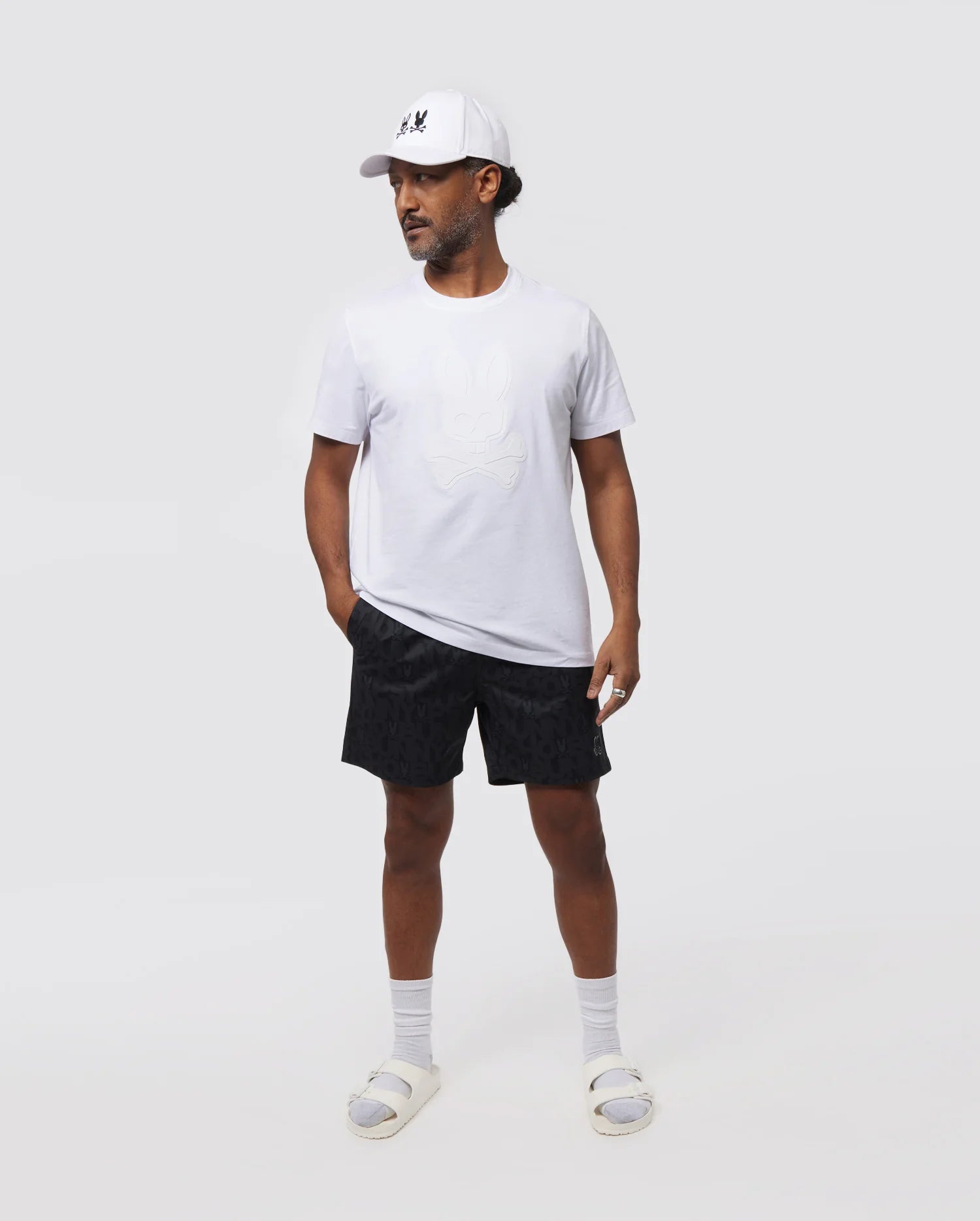 Men's Psycho Bunny Damon Graphic Tee White