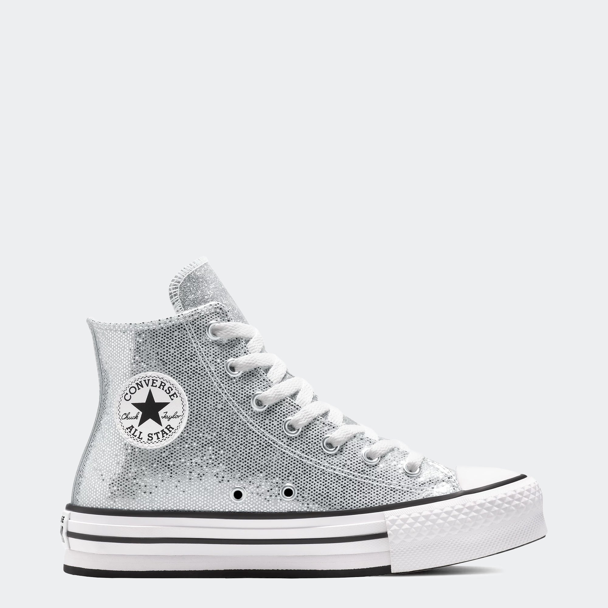 Kids Converse CTAS EVA Lift Platform Silver Chicago City Sports