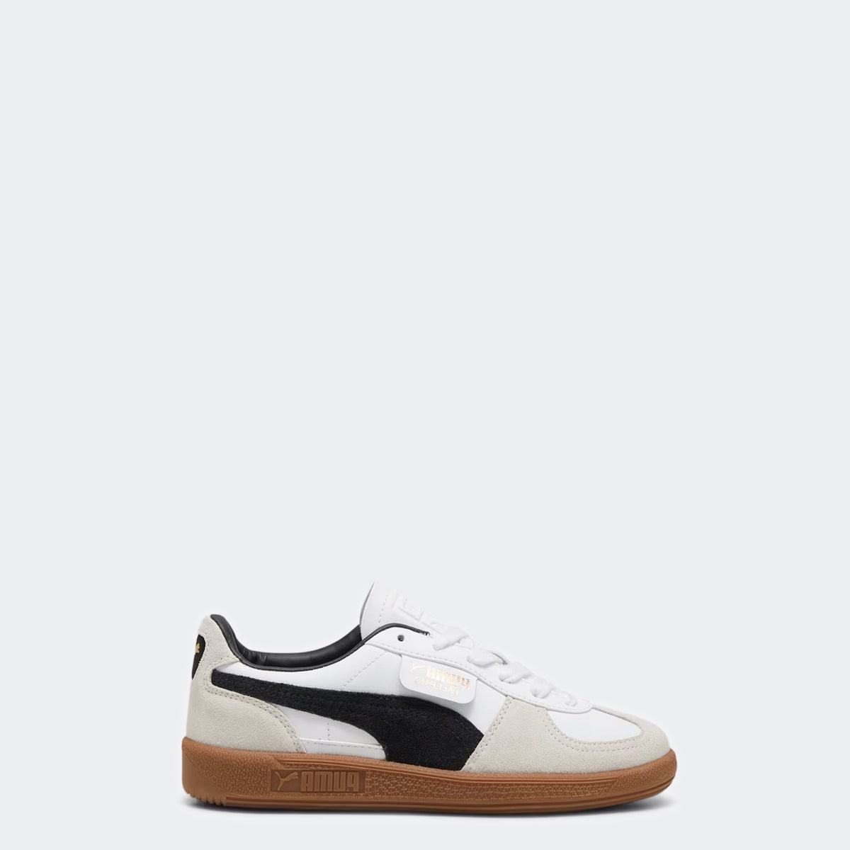 Puma Gray and White Suede Leather Sneakers with Gum Sole PUMA 39764701 Palermo Leather White Vapor Womens Lifestyle  main image 2