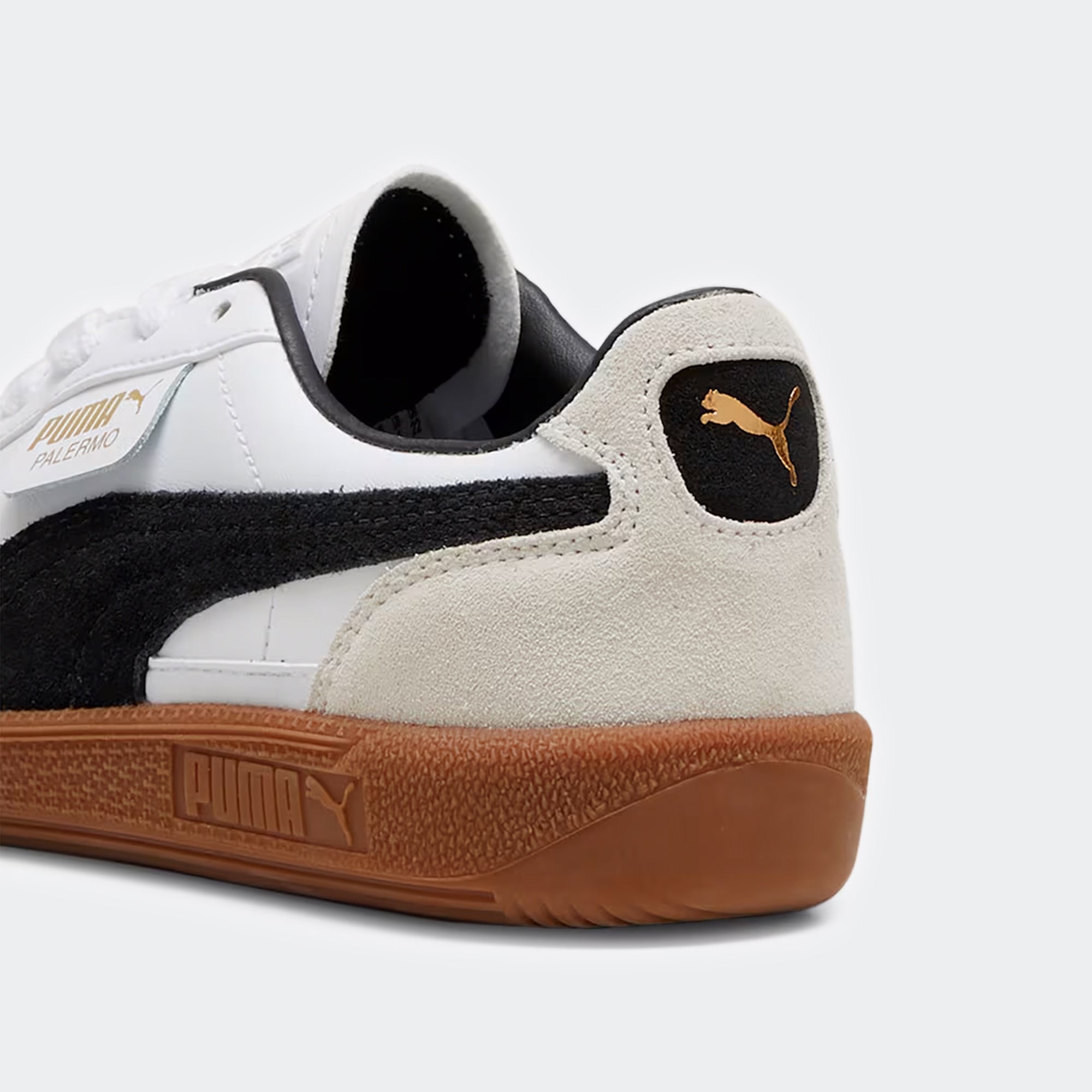 Kids PUMA Palermo Leather Shoes White