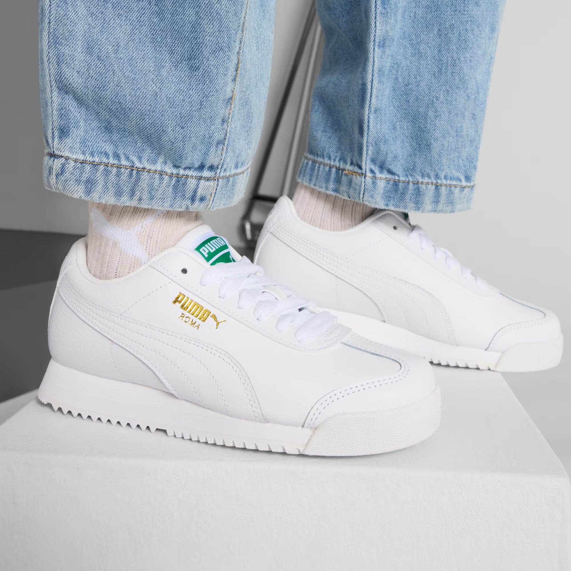 Big Kids PUMA Roma 24 Standard White