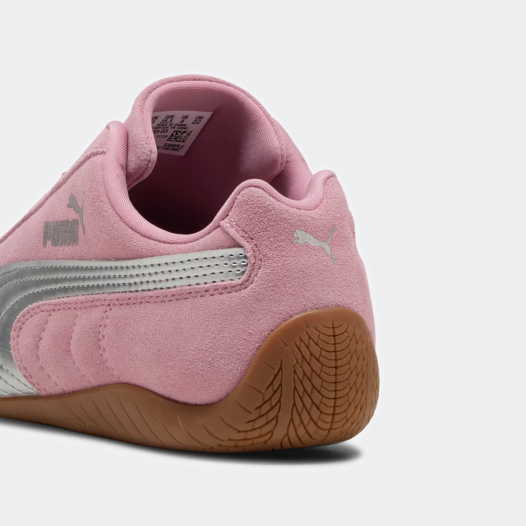 Big Kids PUMA Speedcat Metallic Easy On Sneakers Poised Pink / PUMA Silver