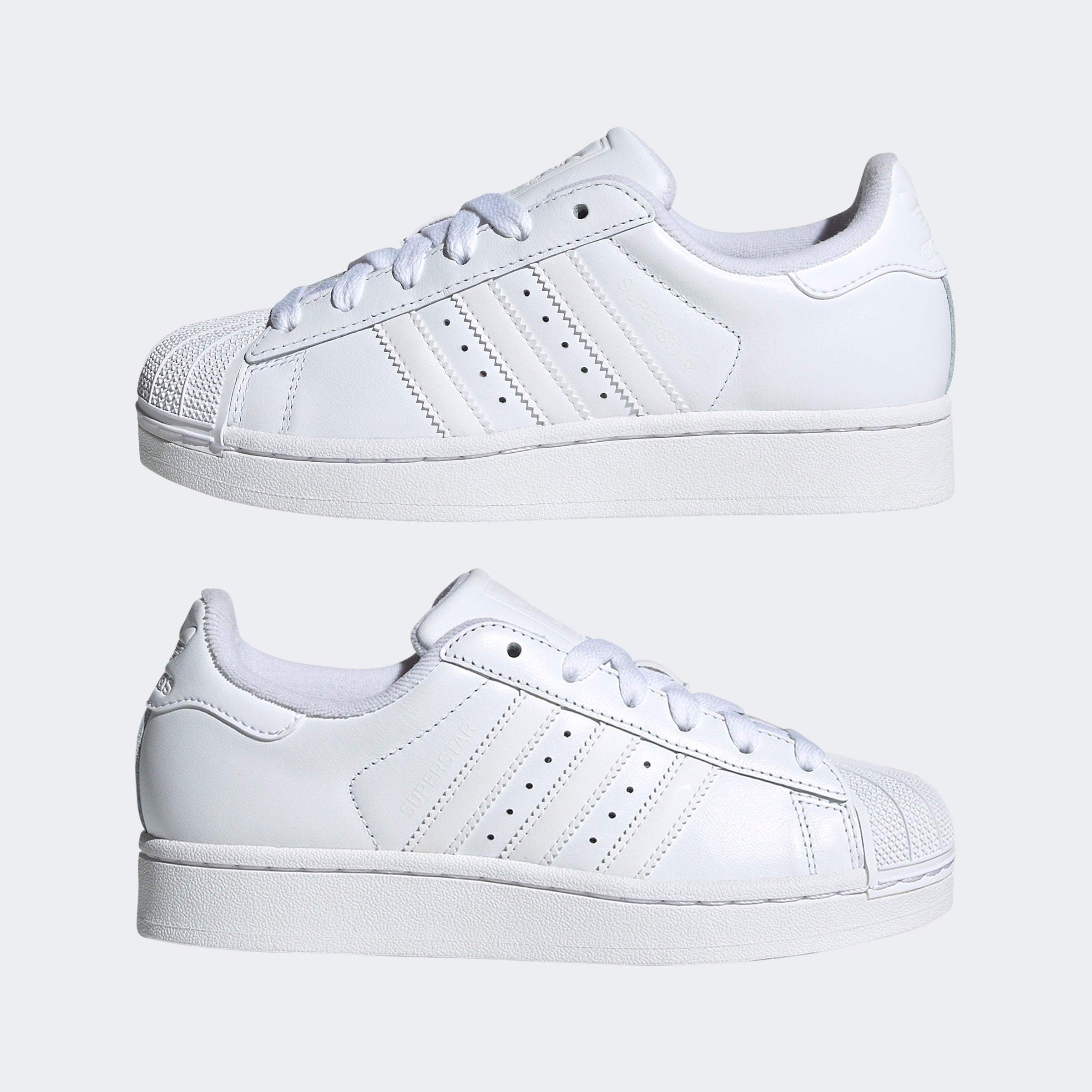 Big Kids adidas Originals Superstar II Shoes Cloud White