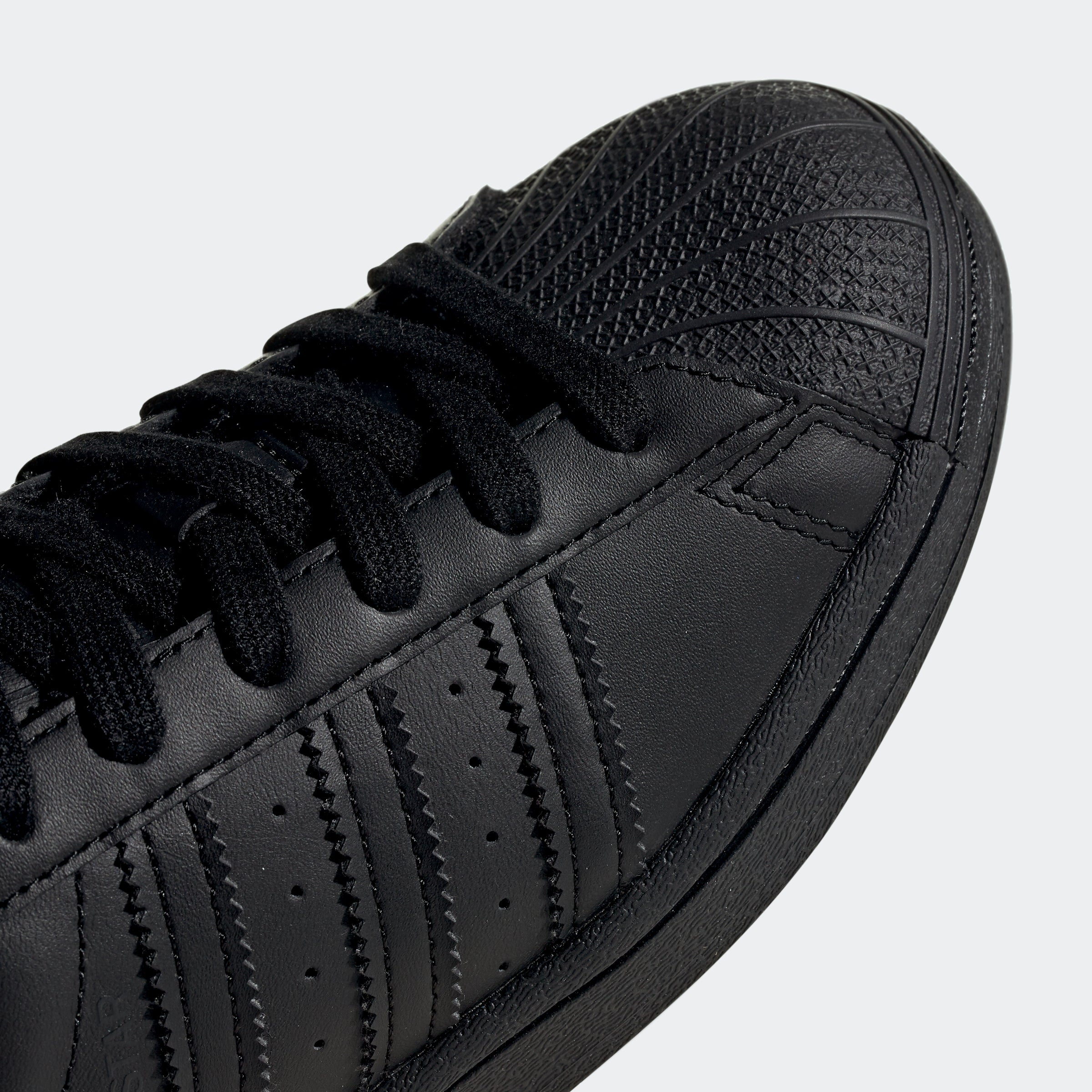 Big Kids adidas Originals Superstar Shoes Triple Black