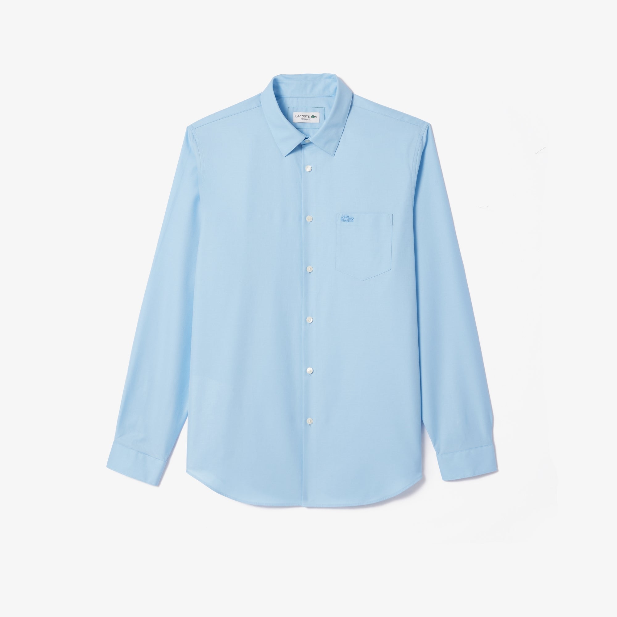 Men's Lacoste Button Down Shirt Pastel Blue | Chicago City Sports, image size:2000x2000