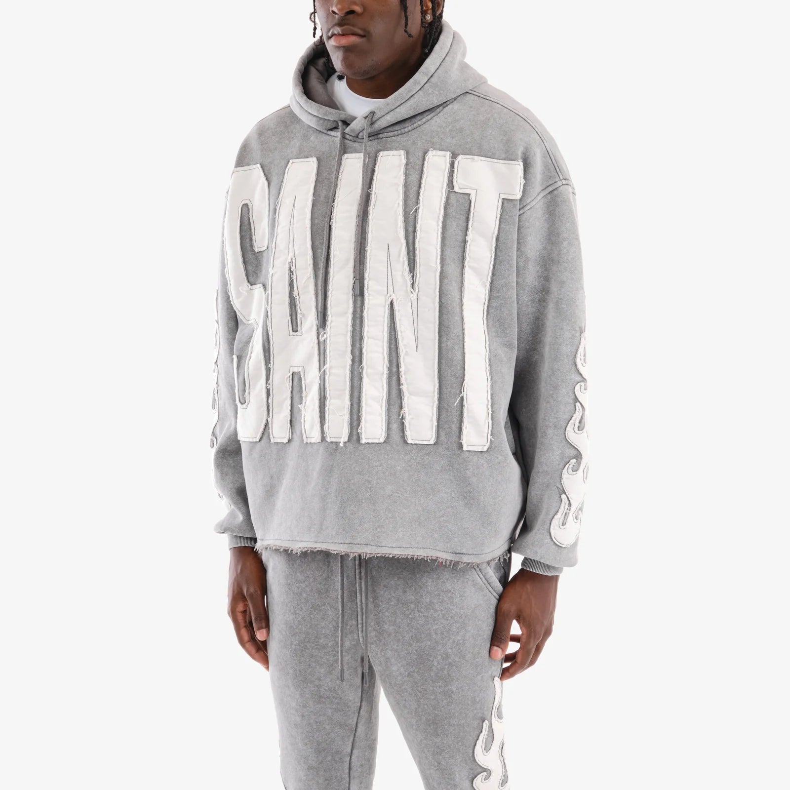 Men's Copper Rivet Saint Hoodie Gray
