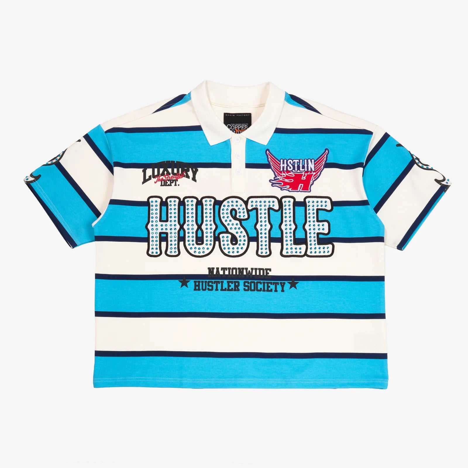 Men's Copper Rivet Hustle Polo Blue