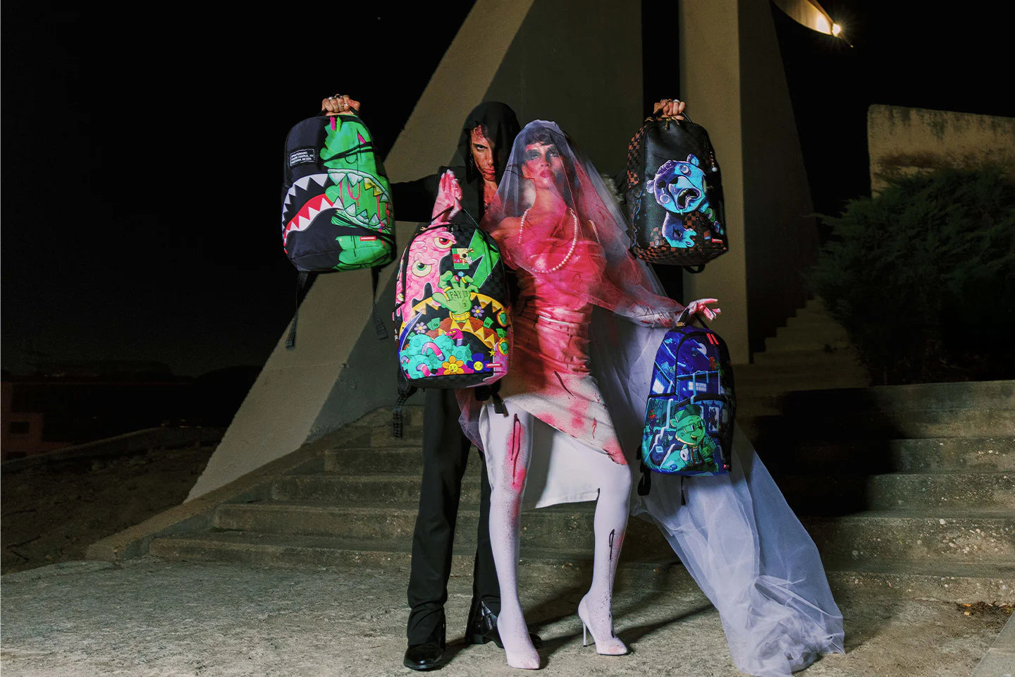 Sprayground Zombie Collage Backpack