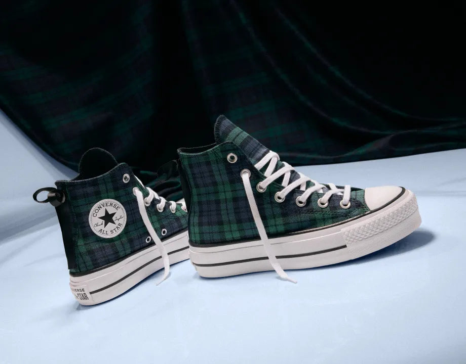 Women's Converse Chuck Taylor All Star Lift Navy Plaid / Black / White