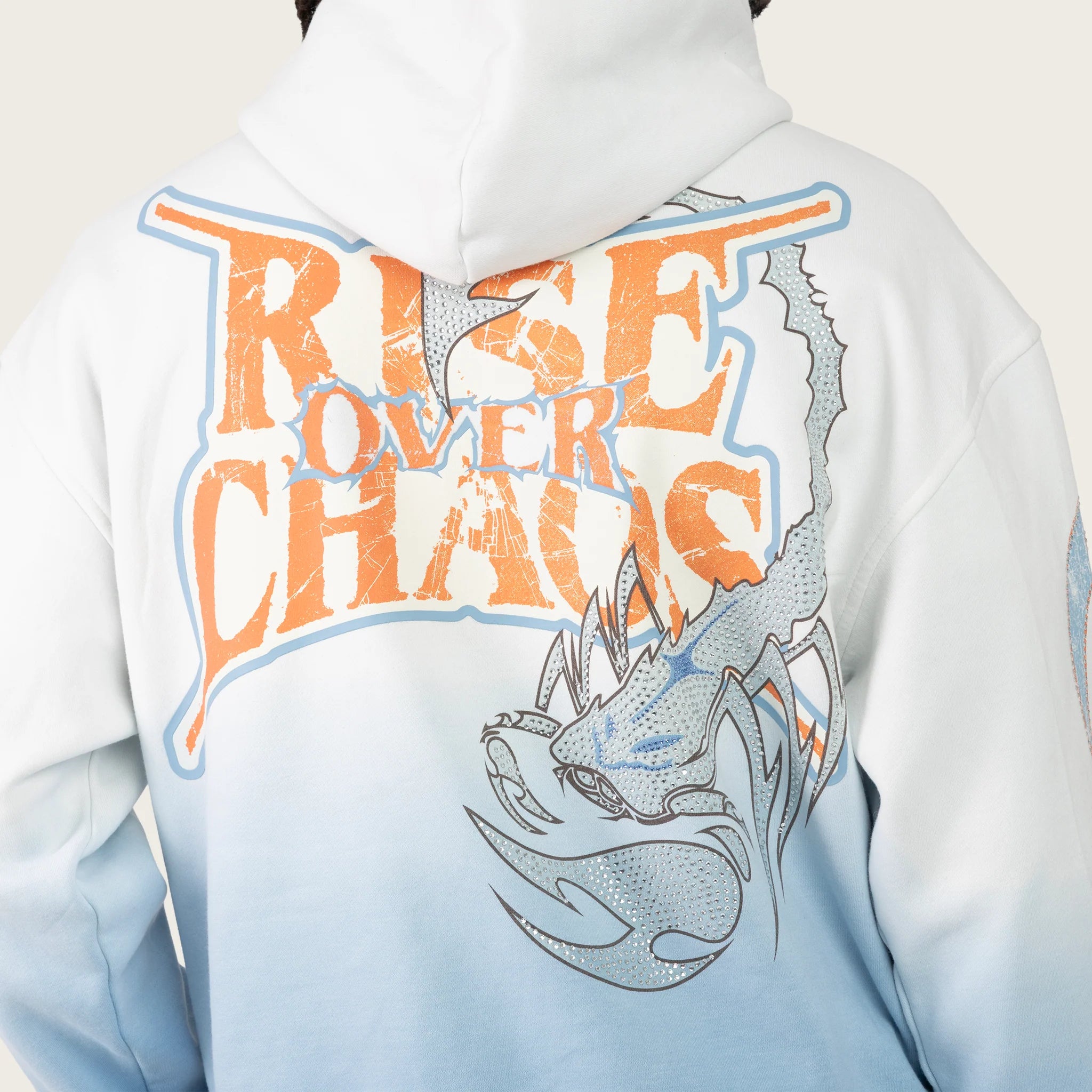 Men's Smoke Rise Oversized Scorpion Hoodie Chalk