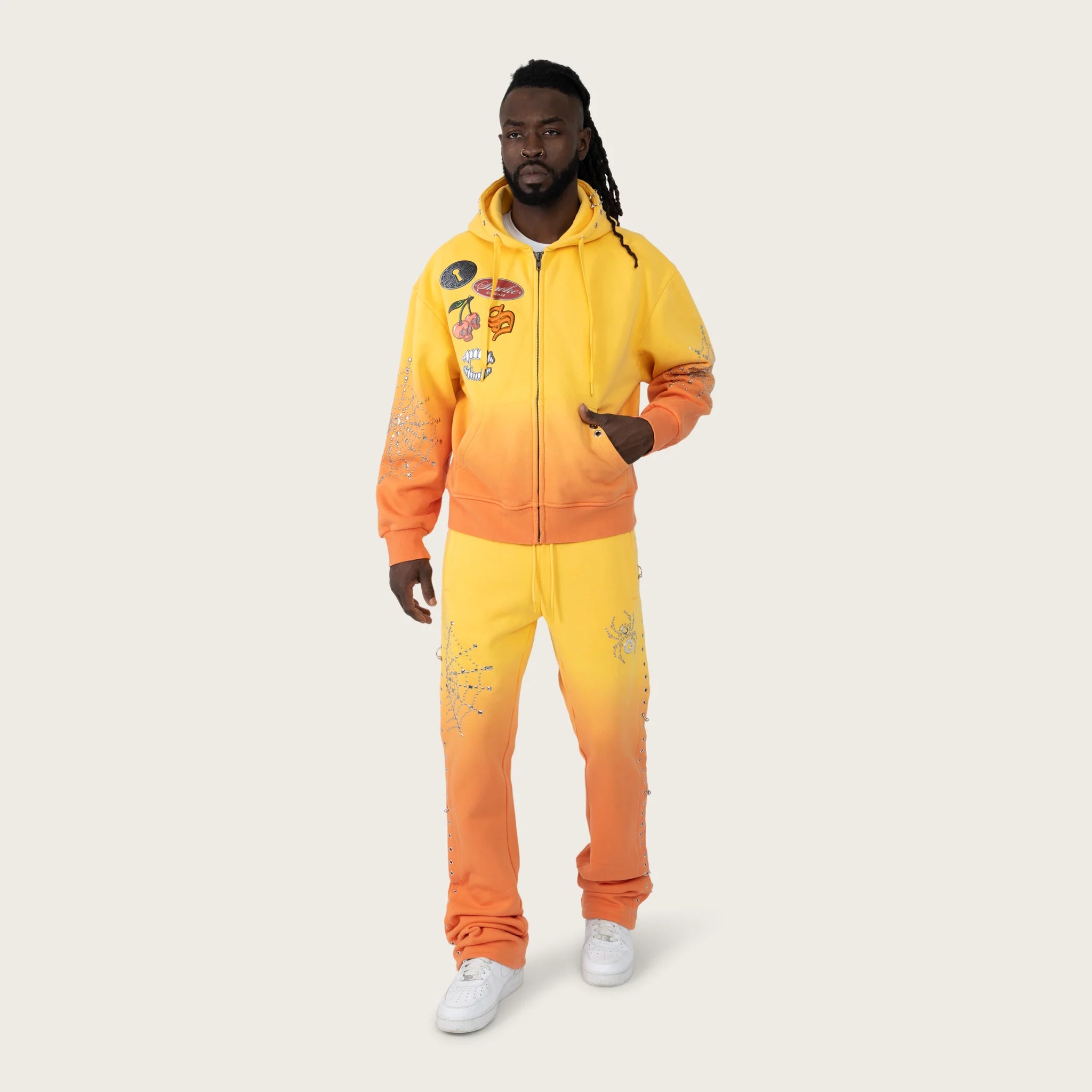Men's Smoke Rise Oversized No Rules Fleece Full Zip Hoodie Daffodil Yellow
