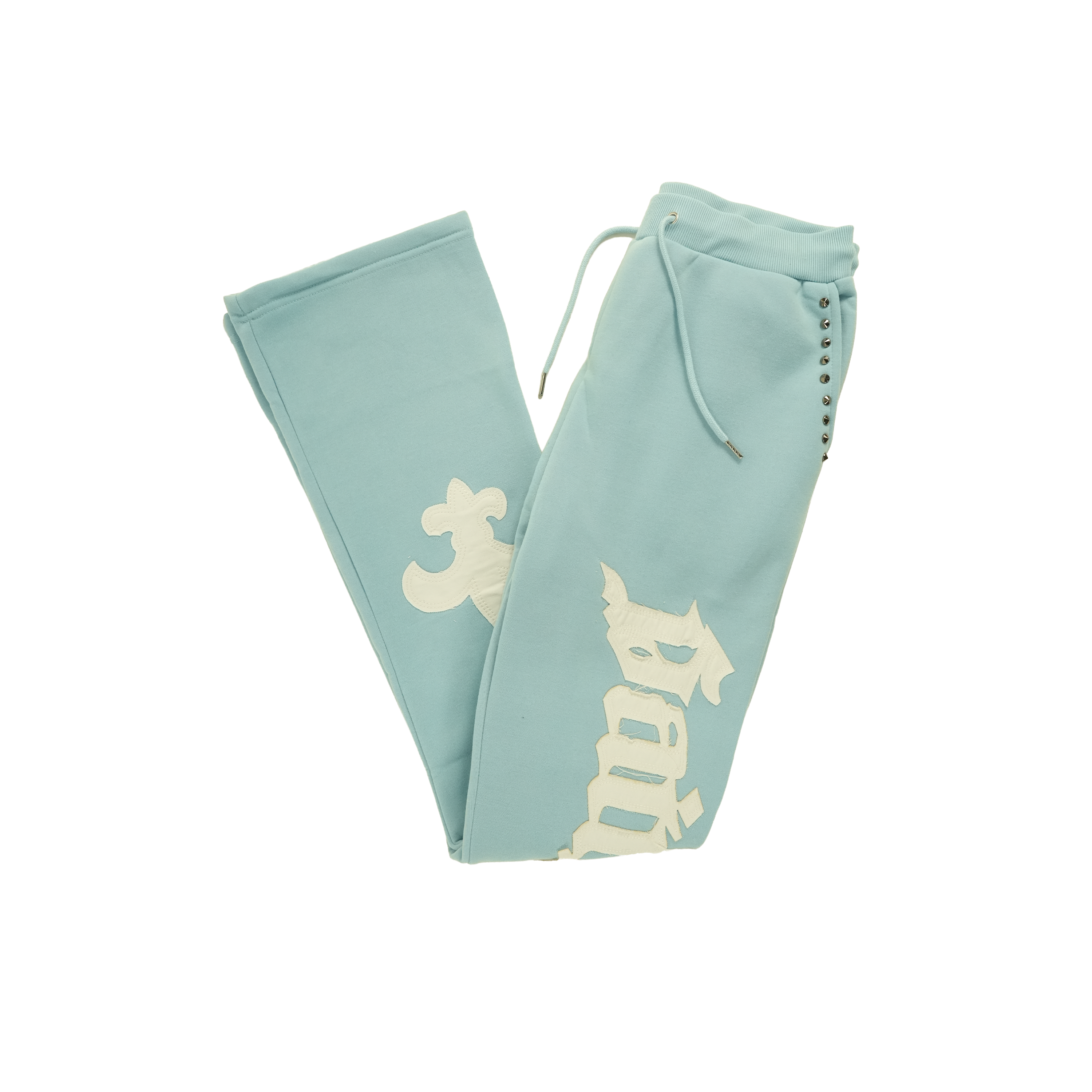 Men's TWO MILL TWENTY Saint Studded Joggers Light Blue