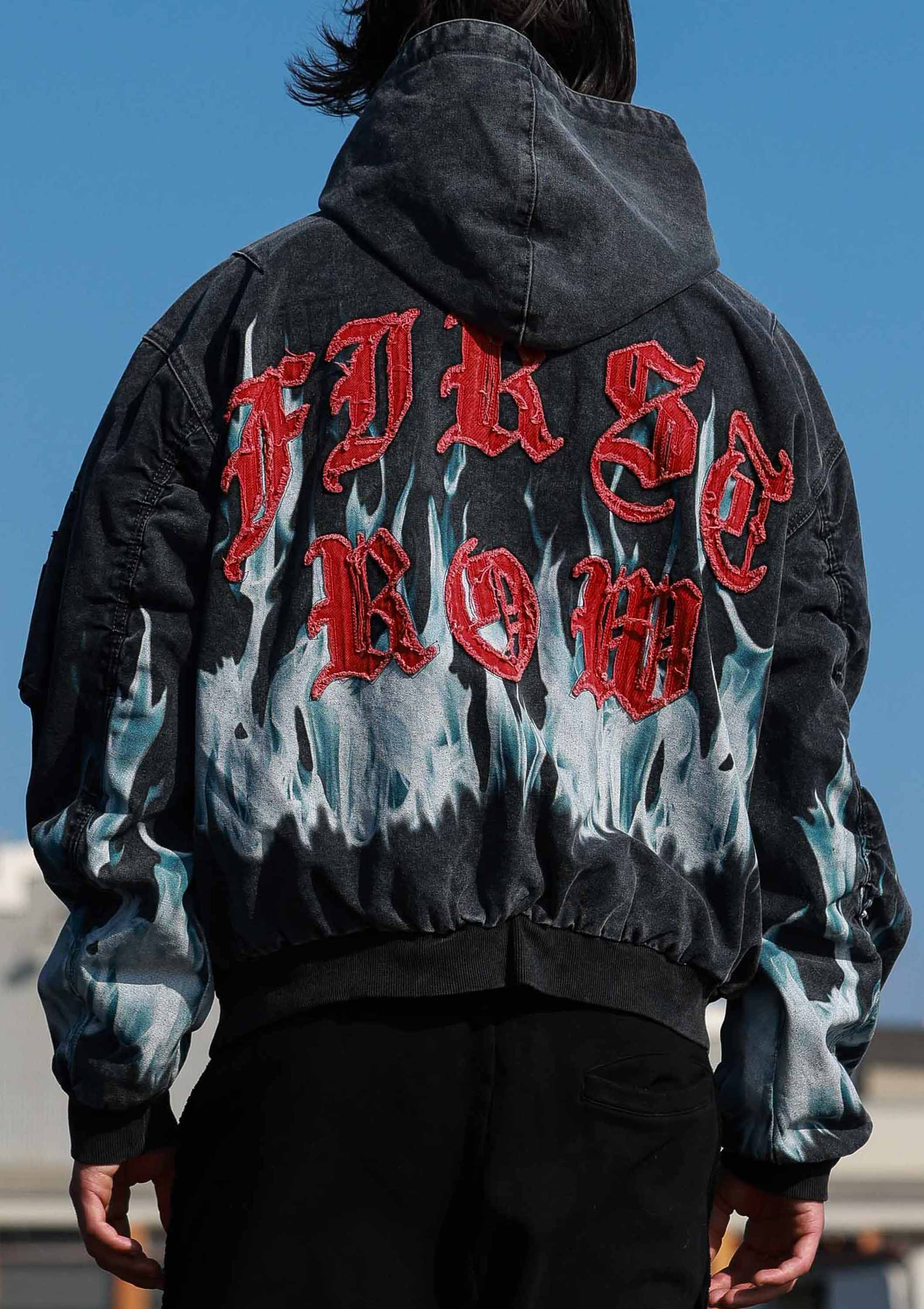 Men's First Row Wake Up & Be Fierce Flame Hood Jacket