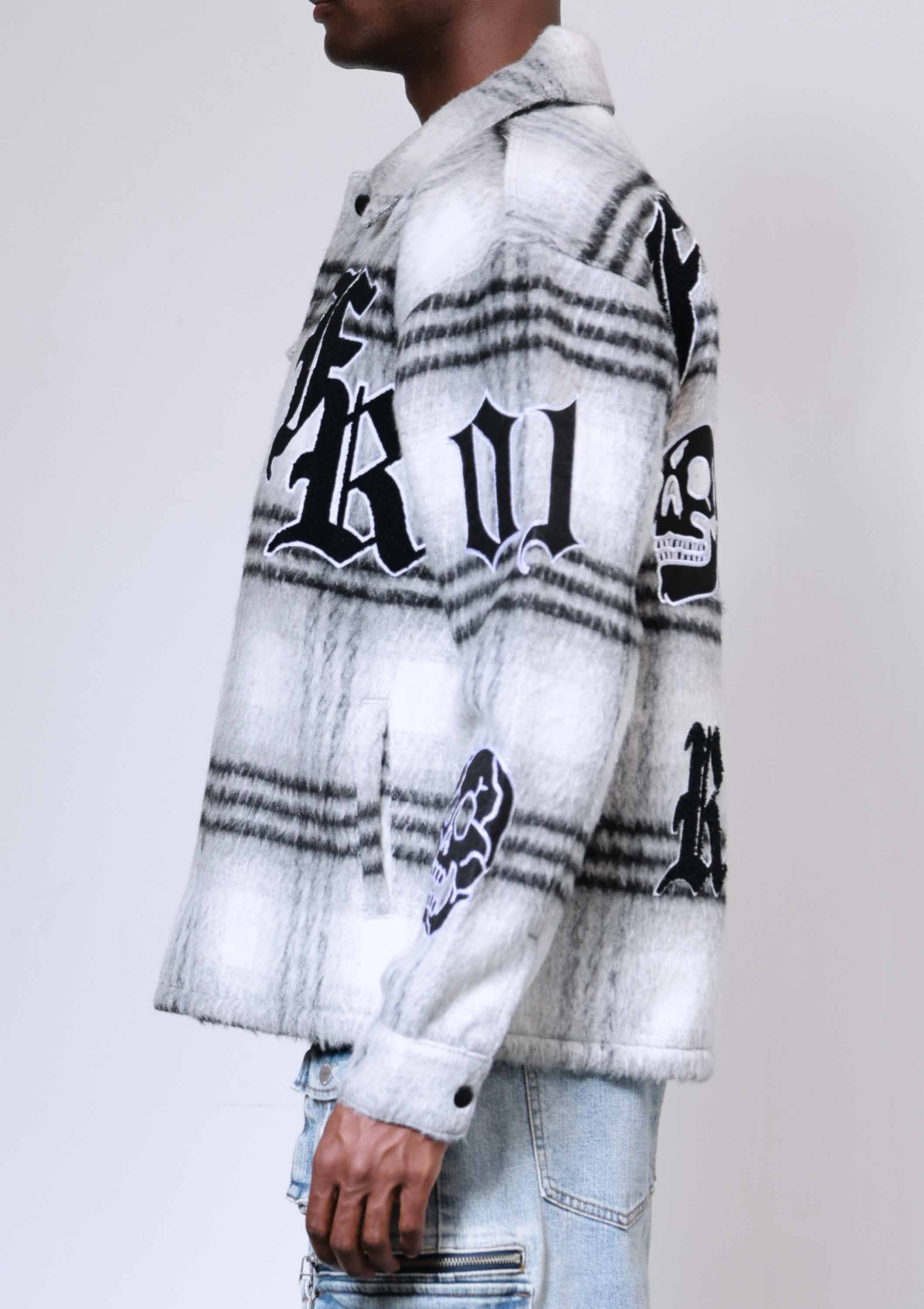 Men's First Row Wake Up & Be Fierce Shacket Black