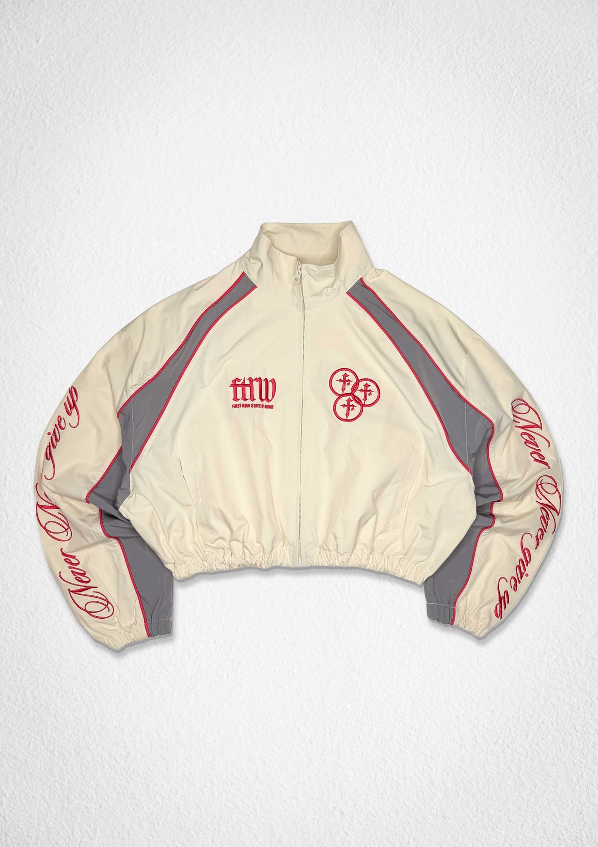 Women's First Row Property of First Row Track Jacket Ecru