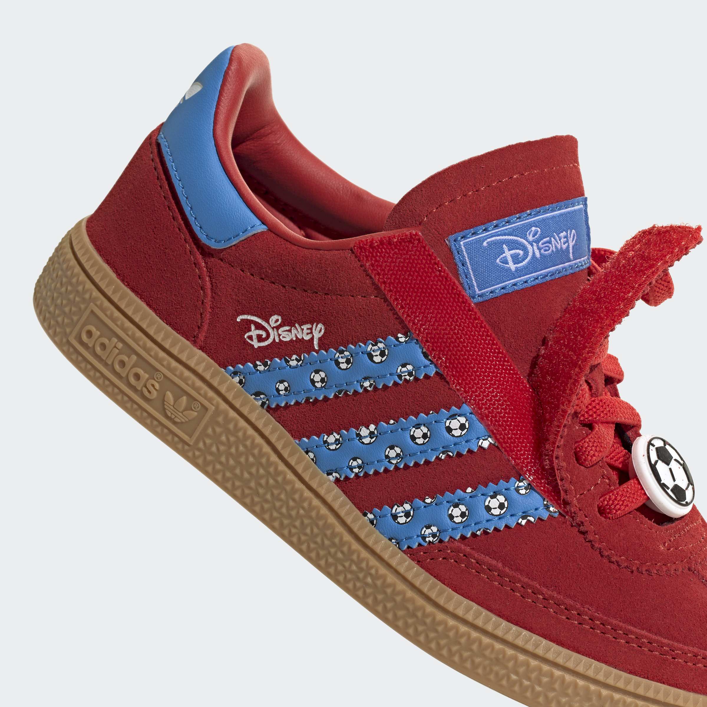 Little Kids adidas Originals Handball Spezial Comfort Closure Elastic Lace Shoes Red