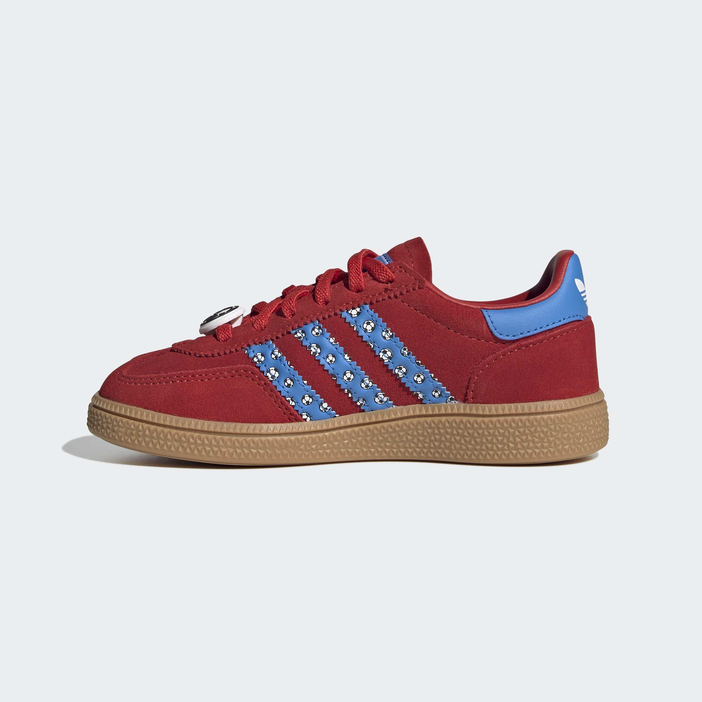 Little Kids adidas Originals Handball Spezial Comfort Closure Elastic Lace Shoes Red